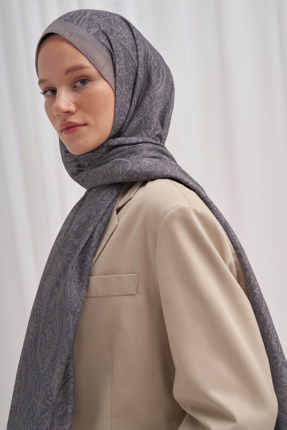 Mist Nilla Cotton Scarf Soft Green