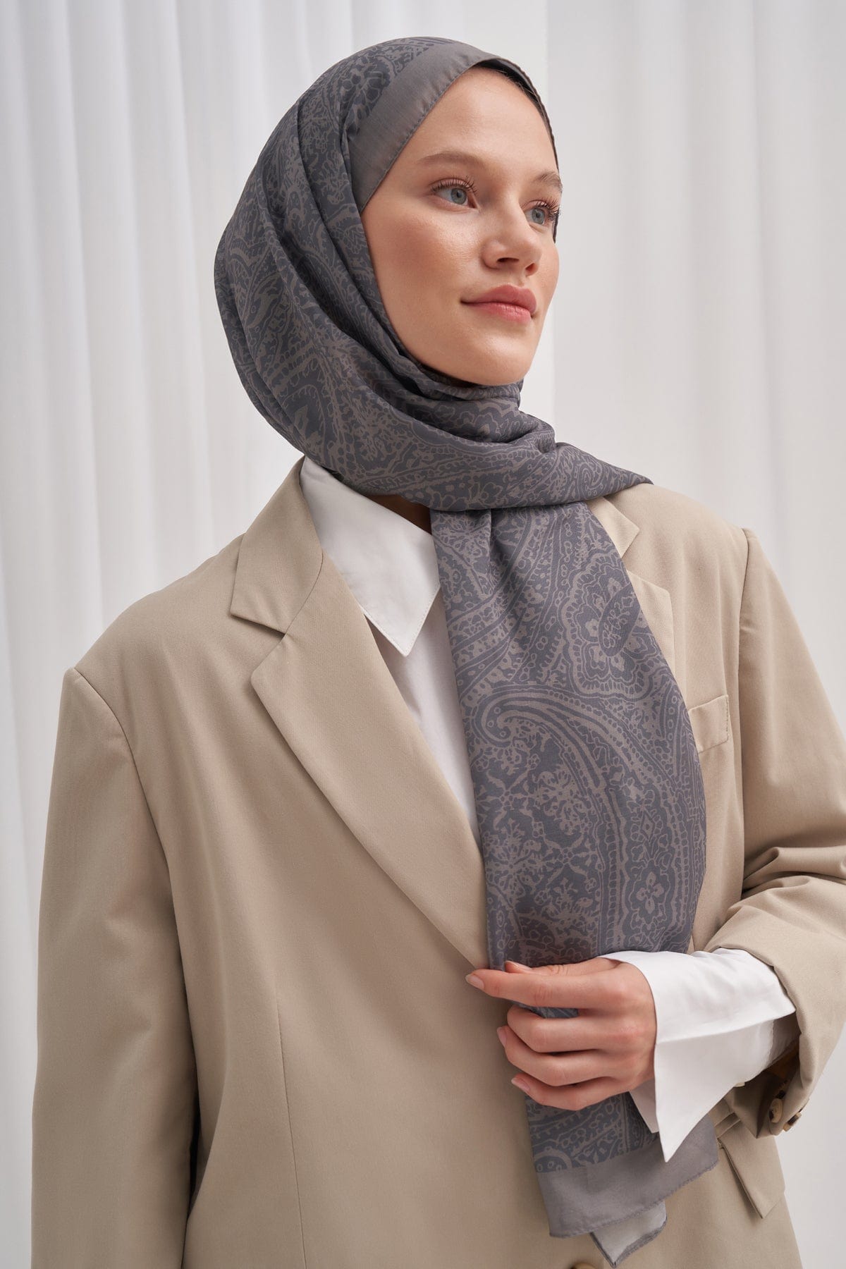 Mist Nilla Cotton Scarf Soft Green