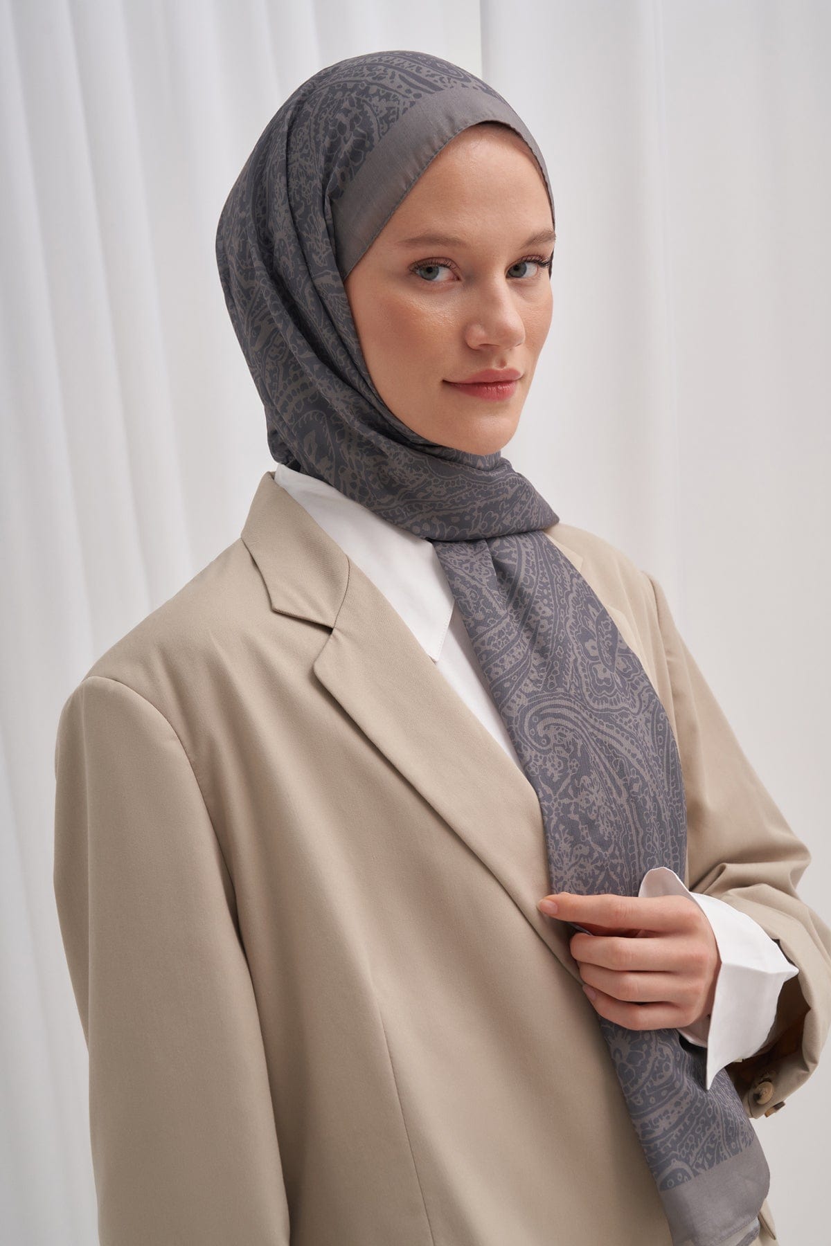Mist Nilla Cotton Scarf Soft Green