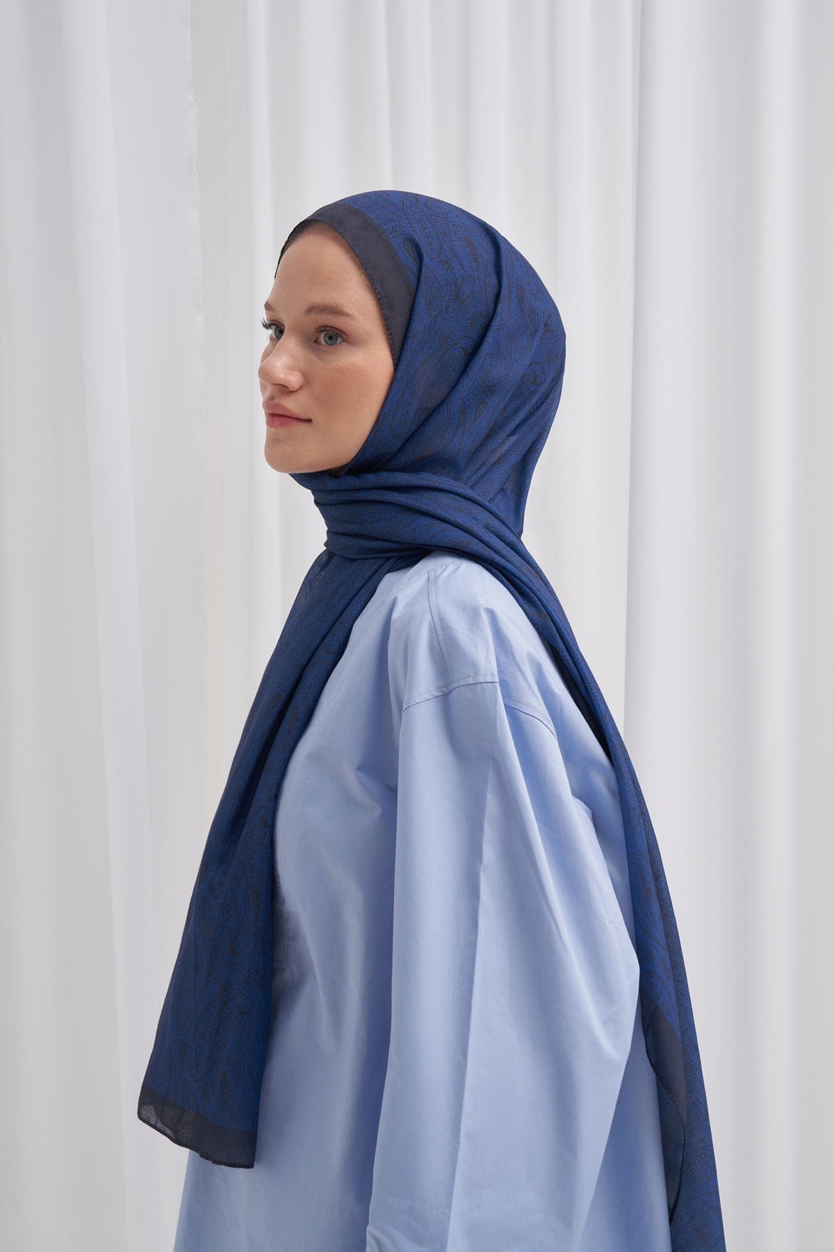 Mistral Nilla Cotton Scarf Deep Blue