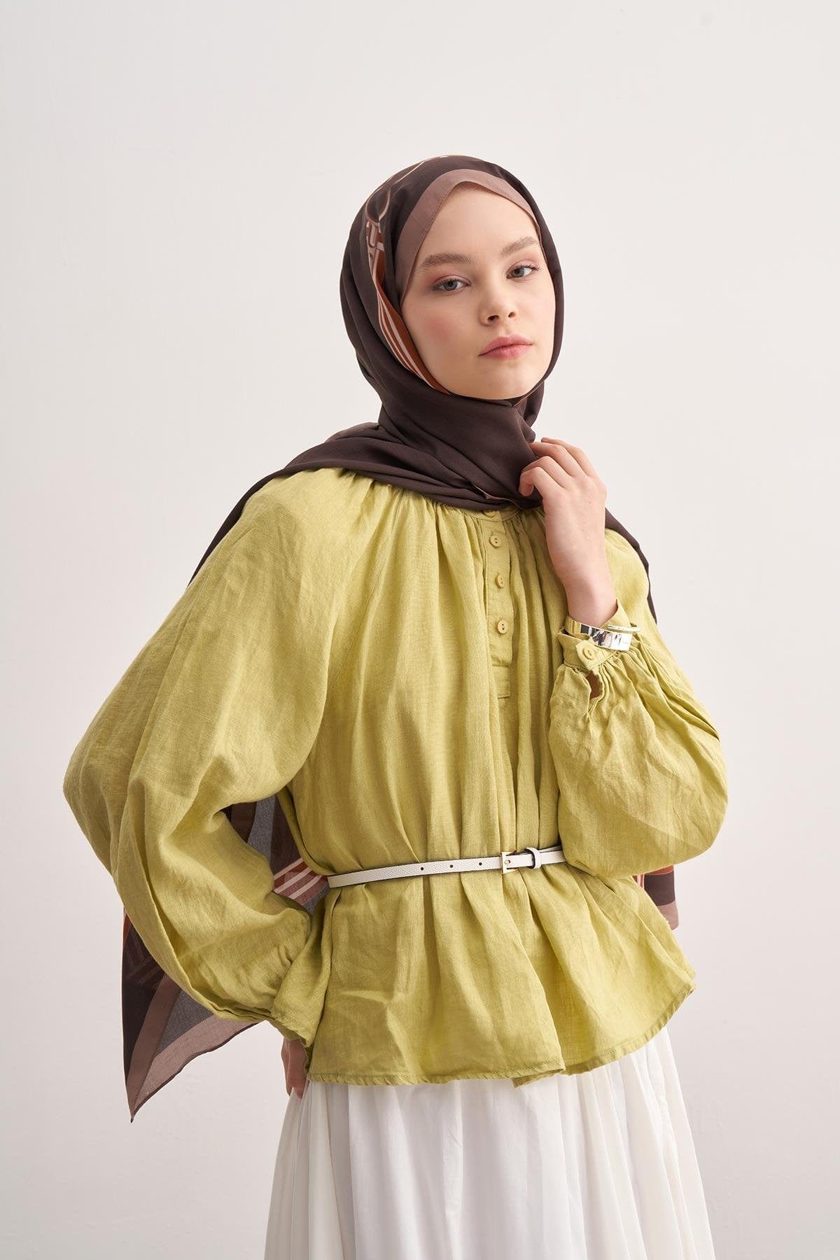 Mono Monogram Viscose Scarf Brown