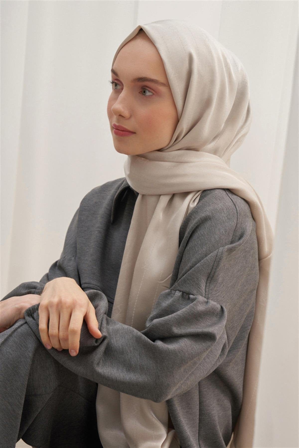 Monogram Jacquard Italian Silk Scarf Camel