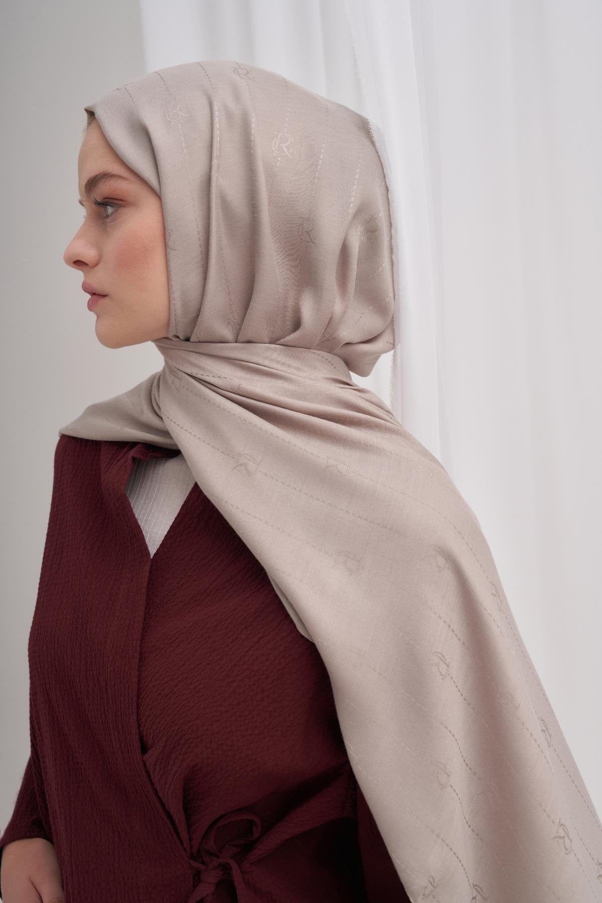 Monogram Jacquard Italian Silk Scarf Smoky
