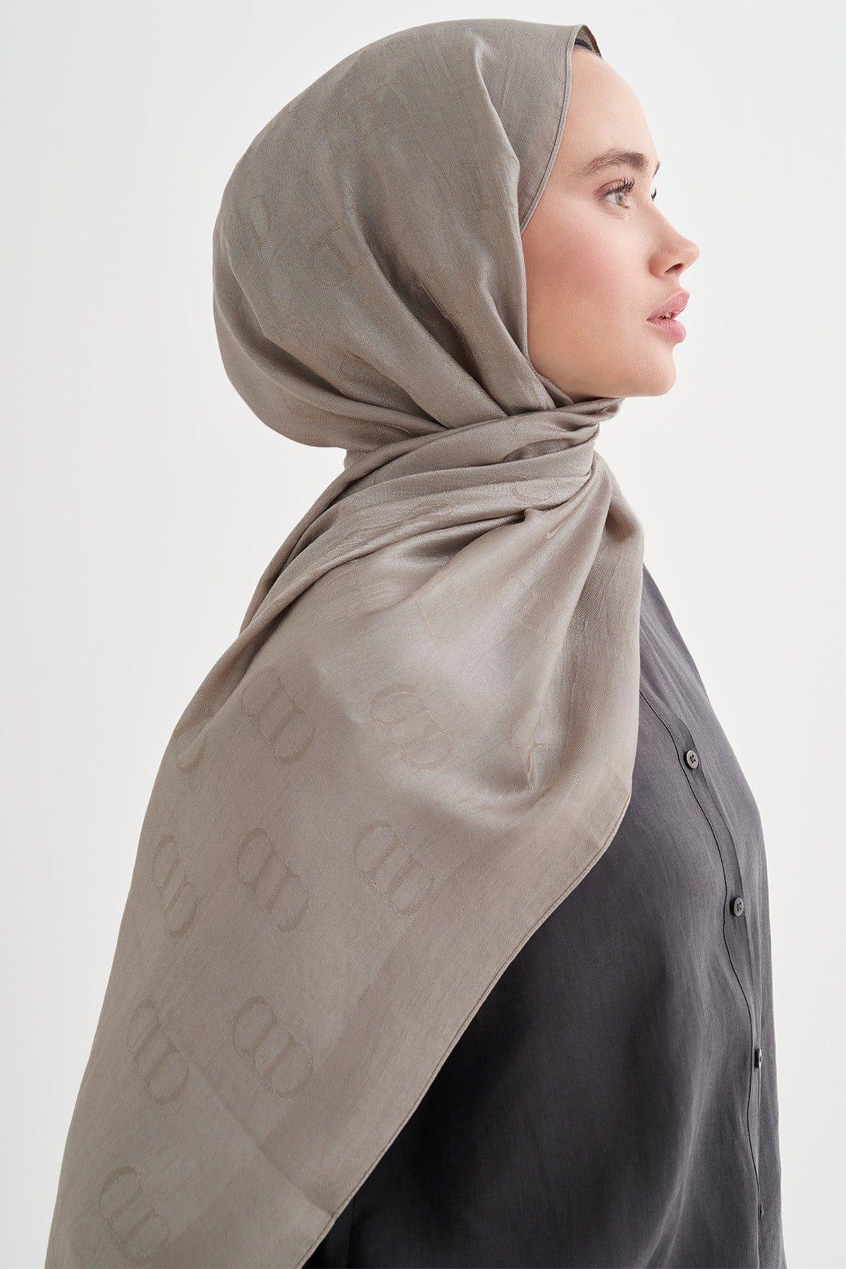 monogram-pattern-liora-cotton-scarf-ash-grey-5108 - Carell Hijab