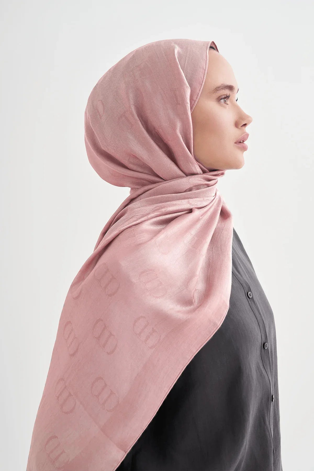 monogram-pattern-liora-cotton-scarf-pink-5503 - Carell Hijab