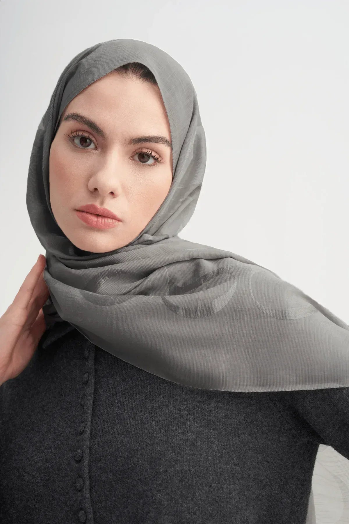 monogram-pattern-rina-viscose-scarf-anthracite-5121 - Carell Hijab