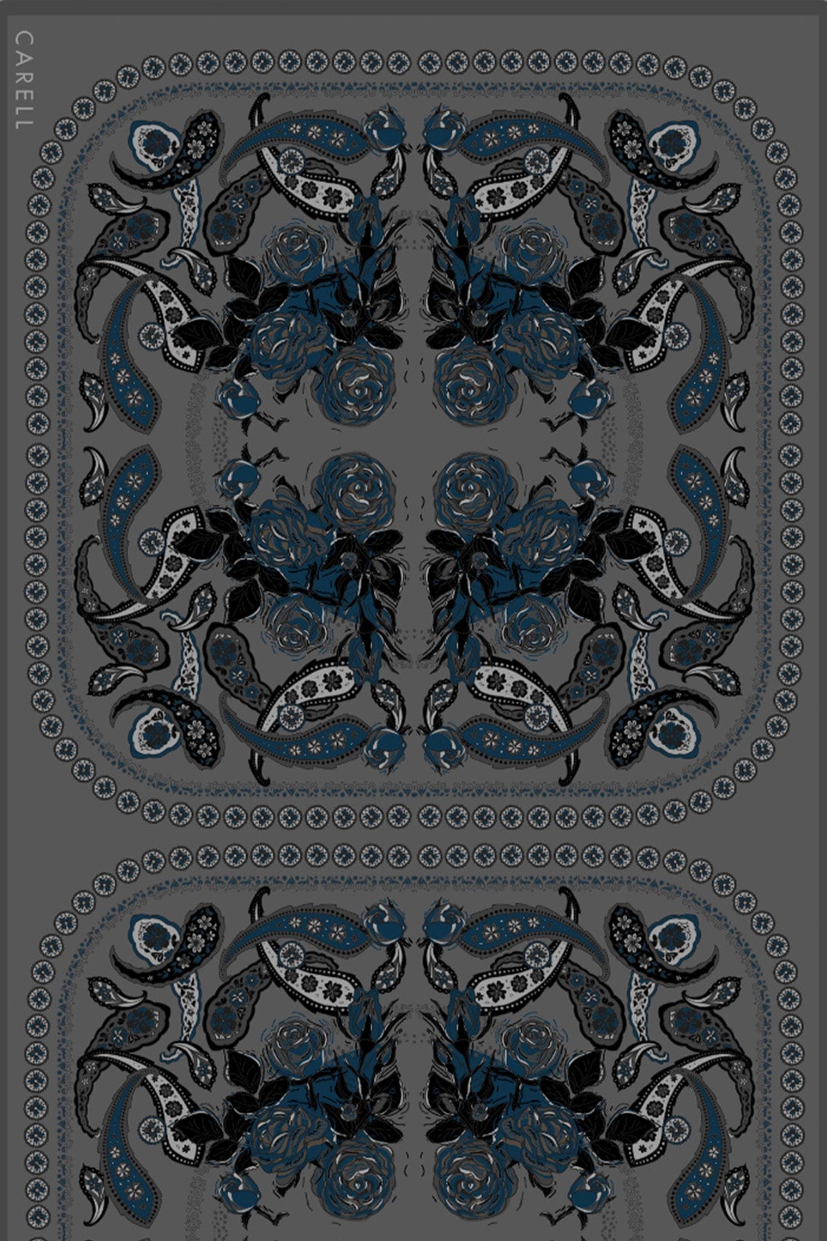 Moon Monogram Viscose Scarf Anthracite