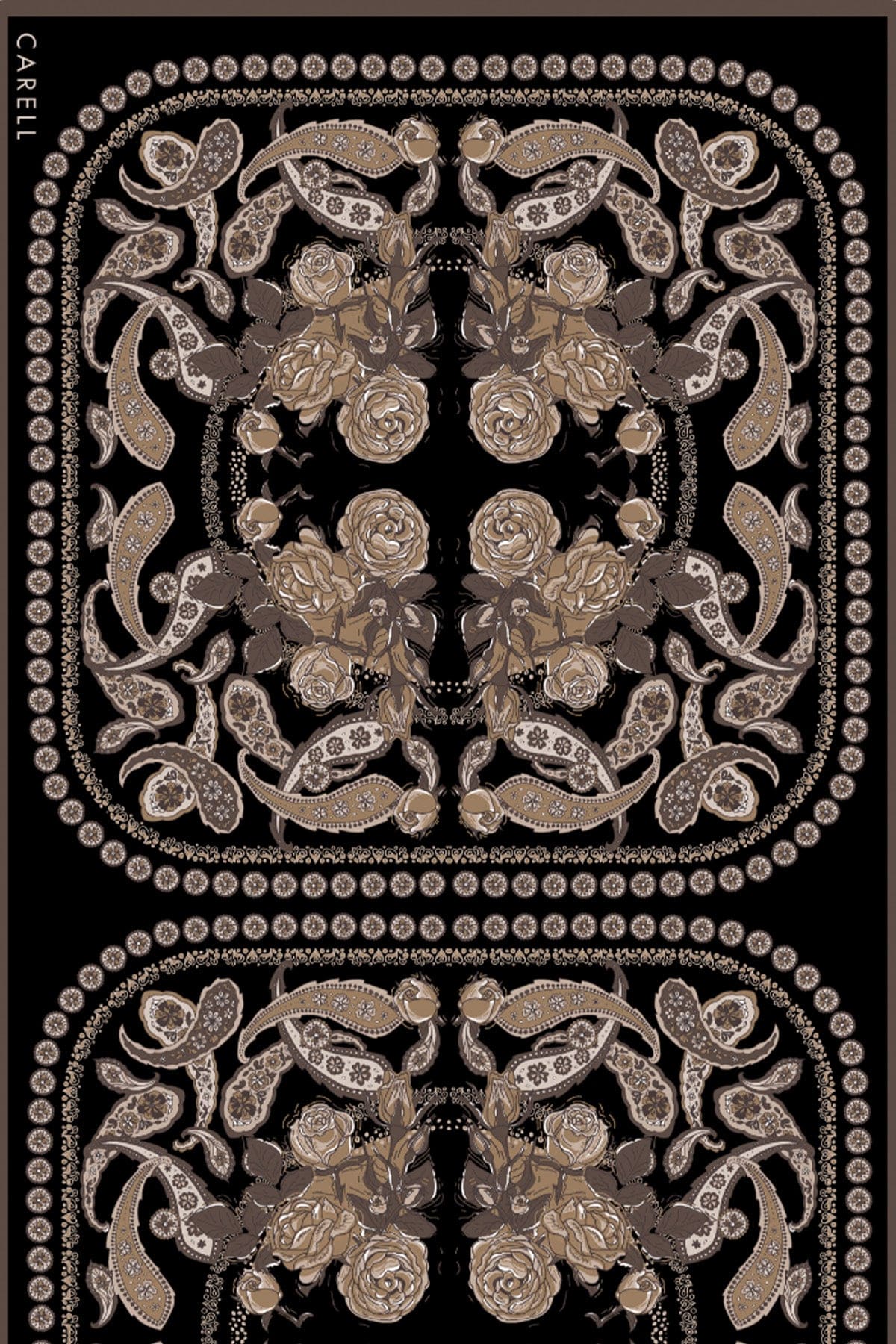 Moon Monogram Viscose Scarf Beige