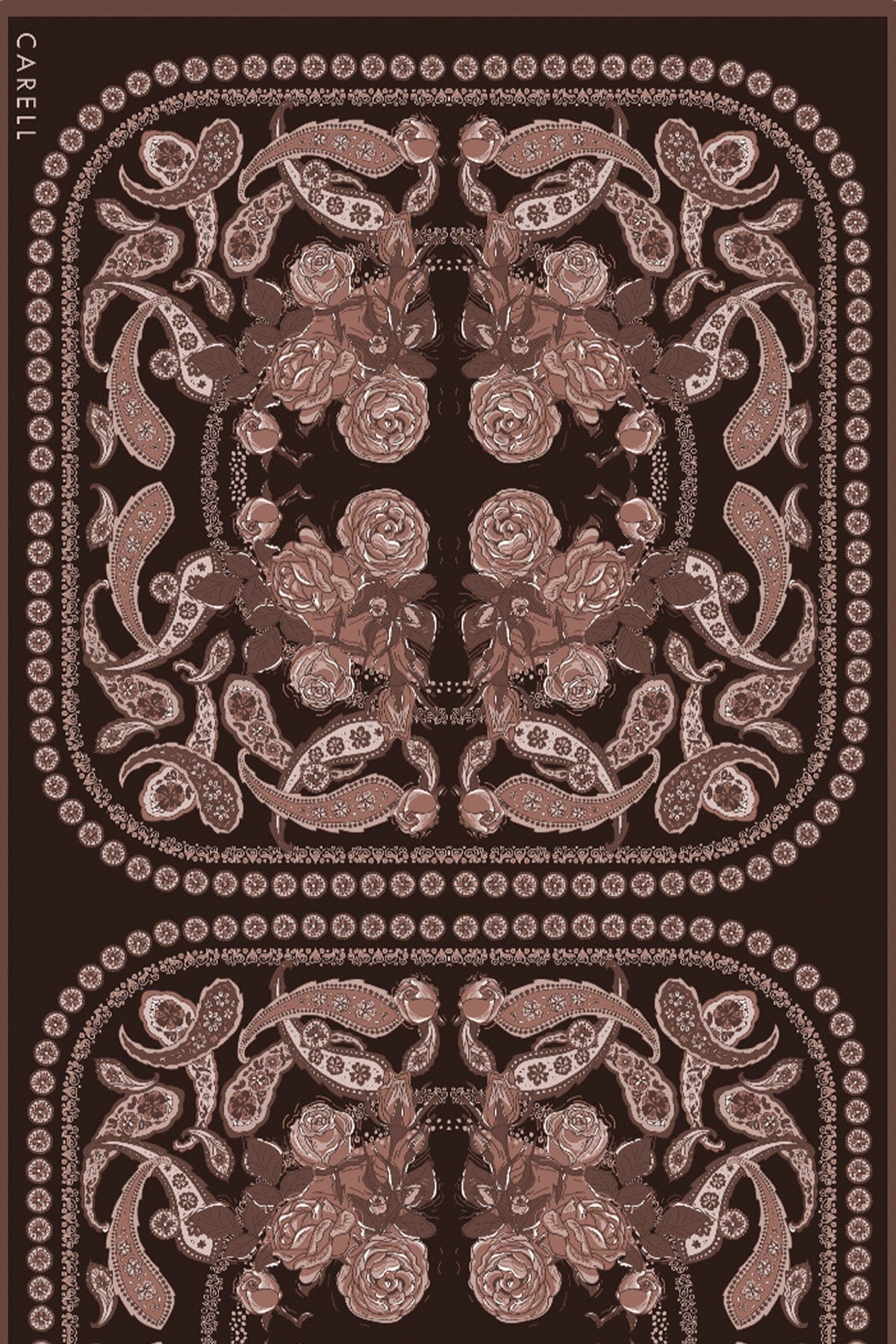 Moon Monogram Viscose Scarf Burgundy