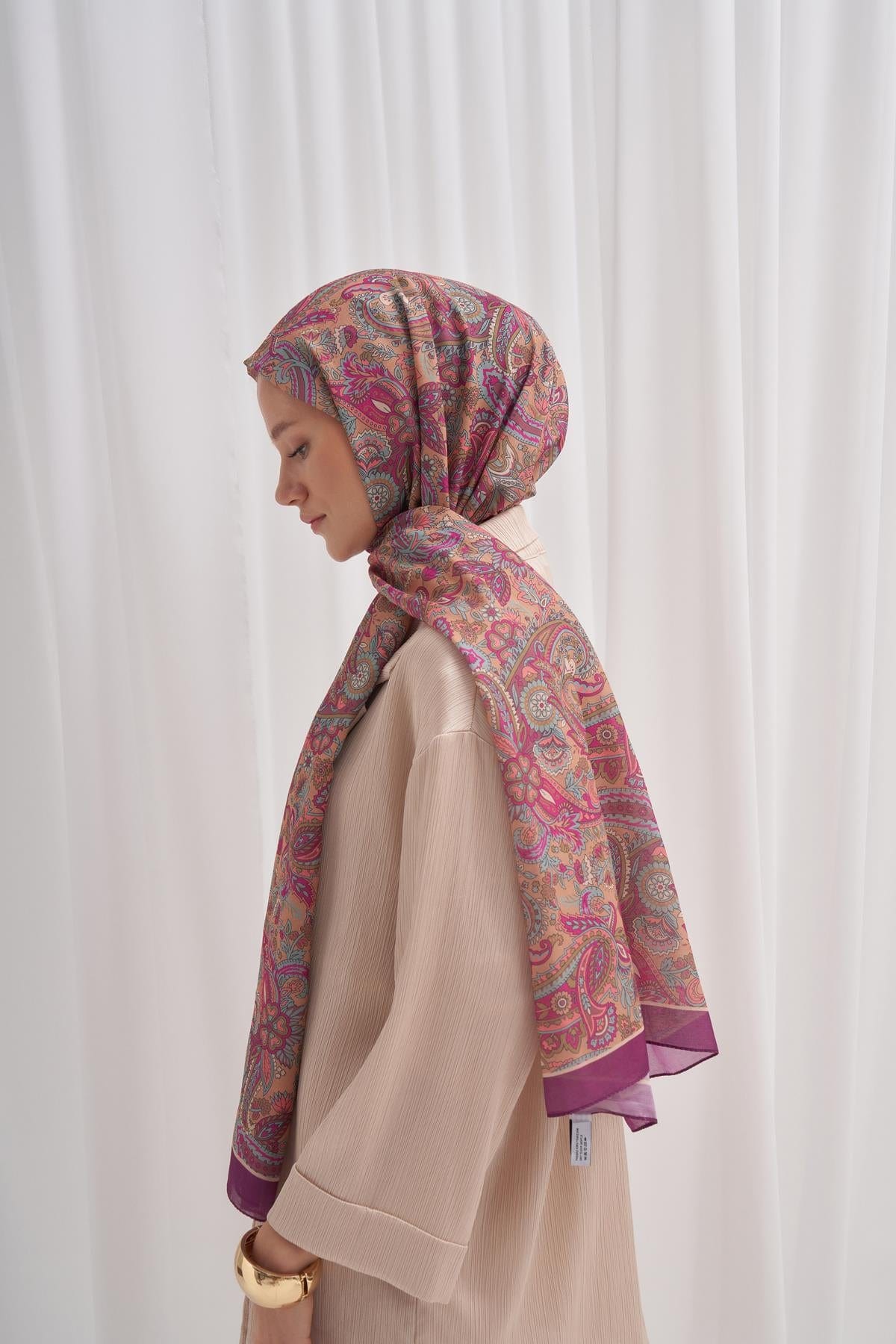 Nair Nilla Cotton Scarf Damson