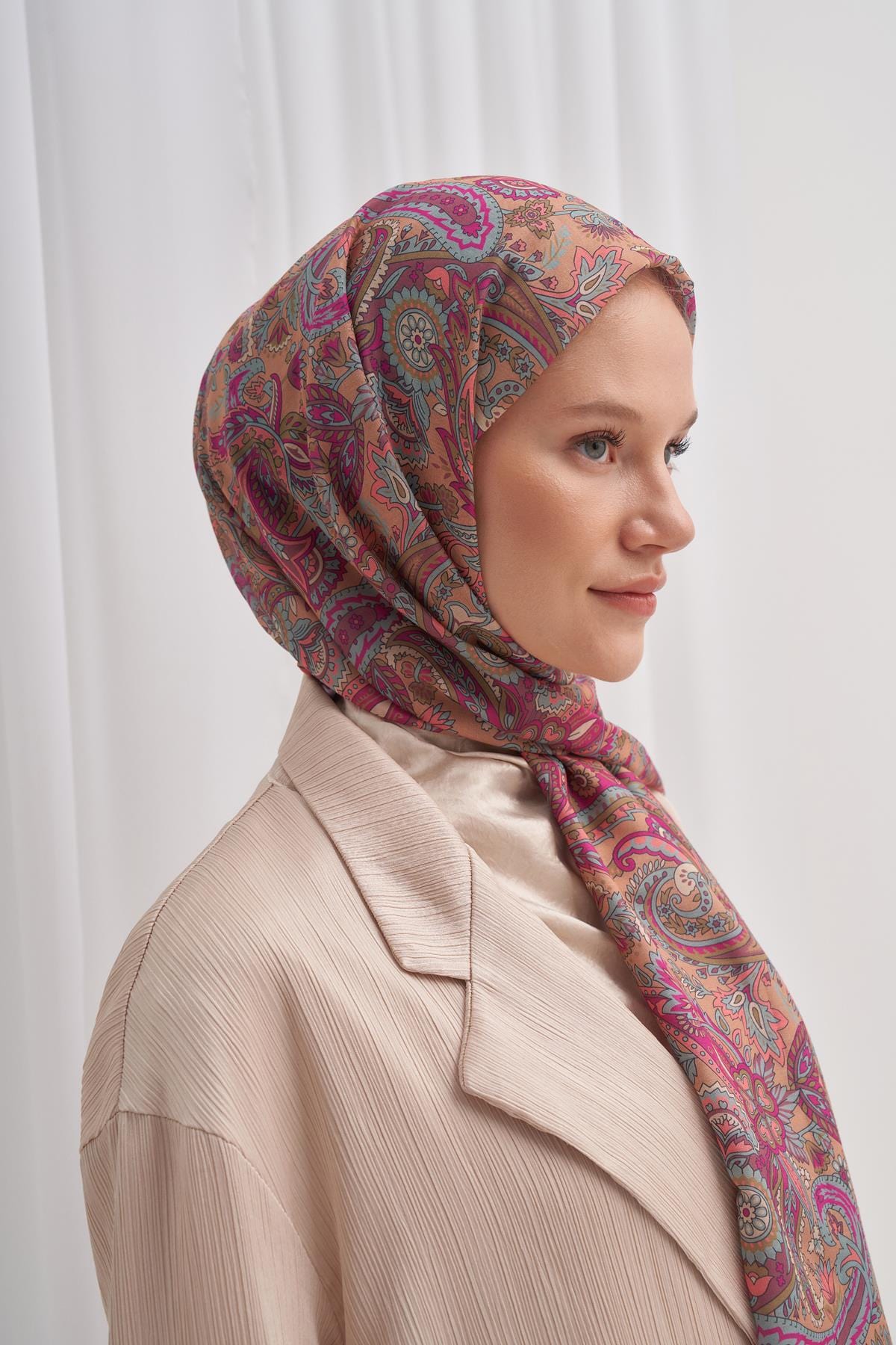 Nair Nilla Cotton Scarf Damson