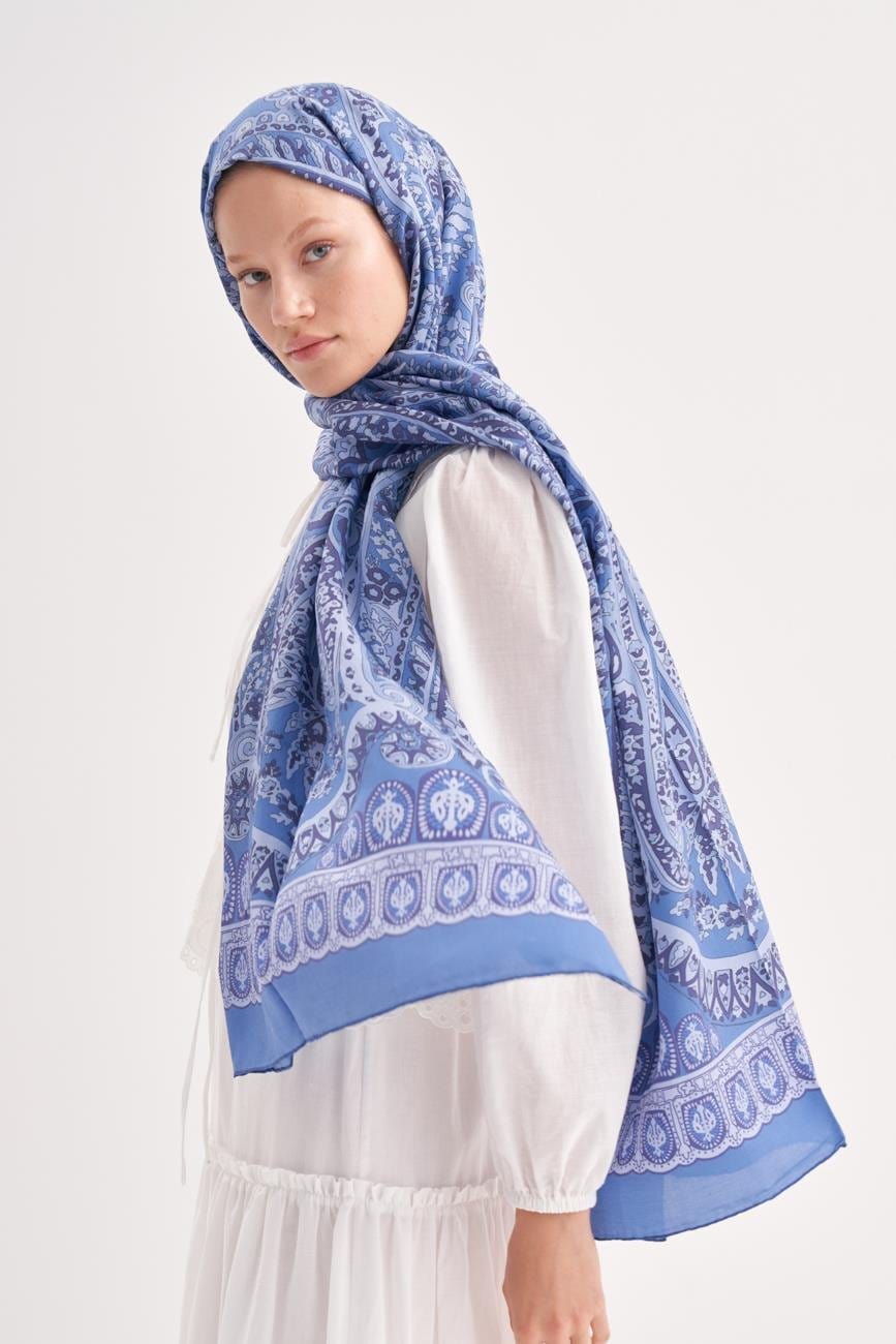 Night Comfy Silk Scarf Indigo