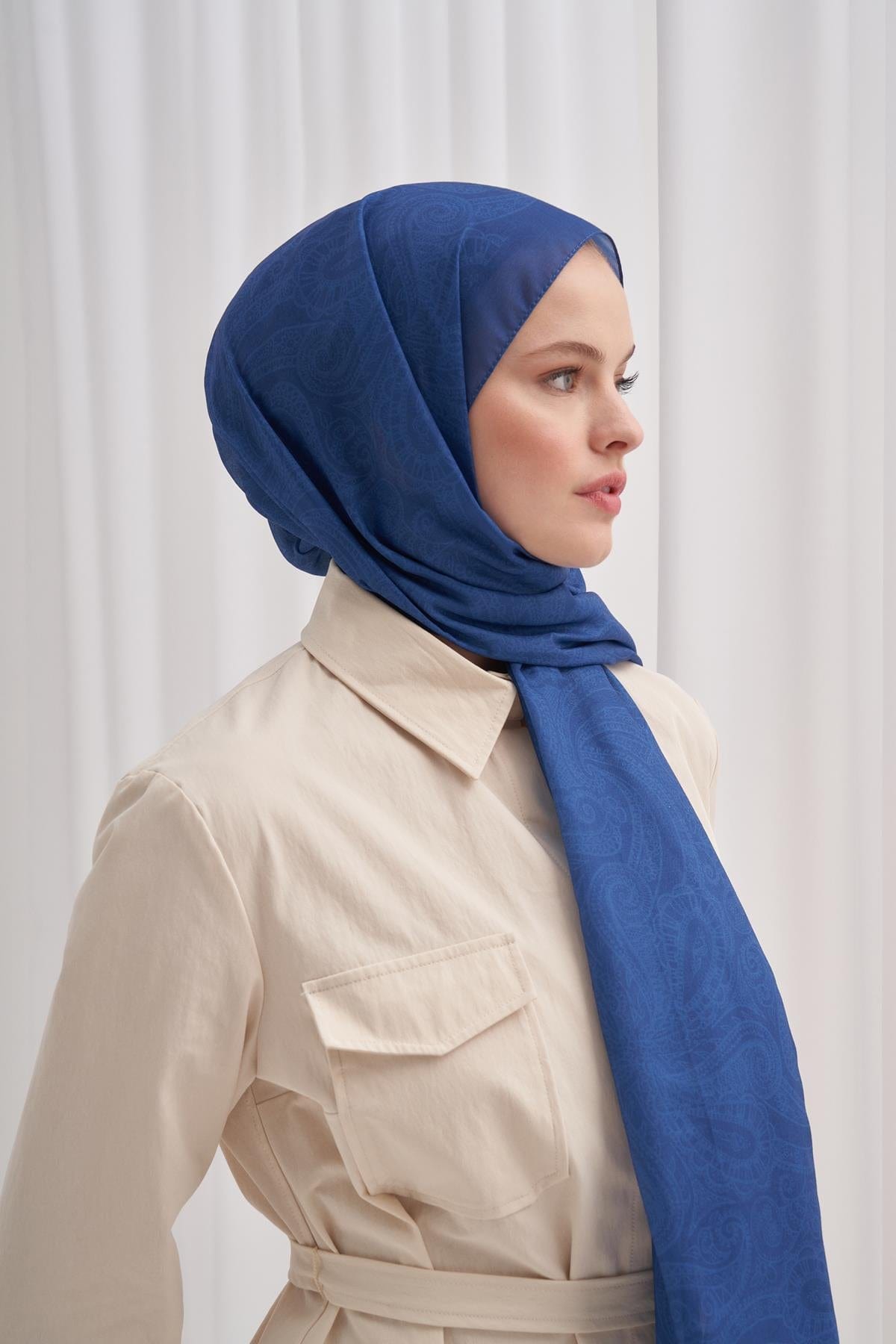 Ocean Nilla Cotton Scarf Indigo