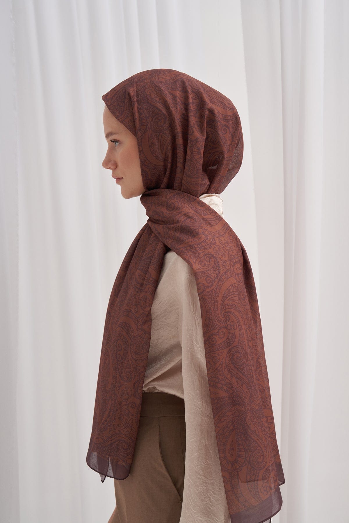 Ocean Nilla Cotton Scarf Taupe
