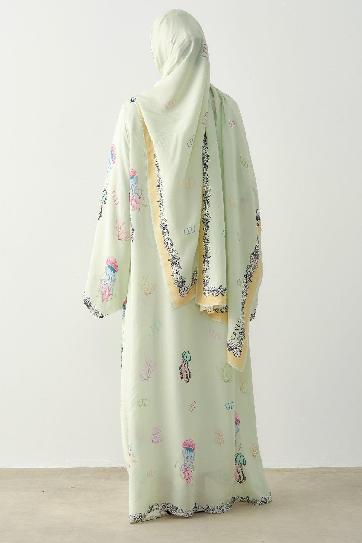 Ocean Viscose Kaftan Mint Green