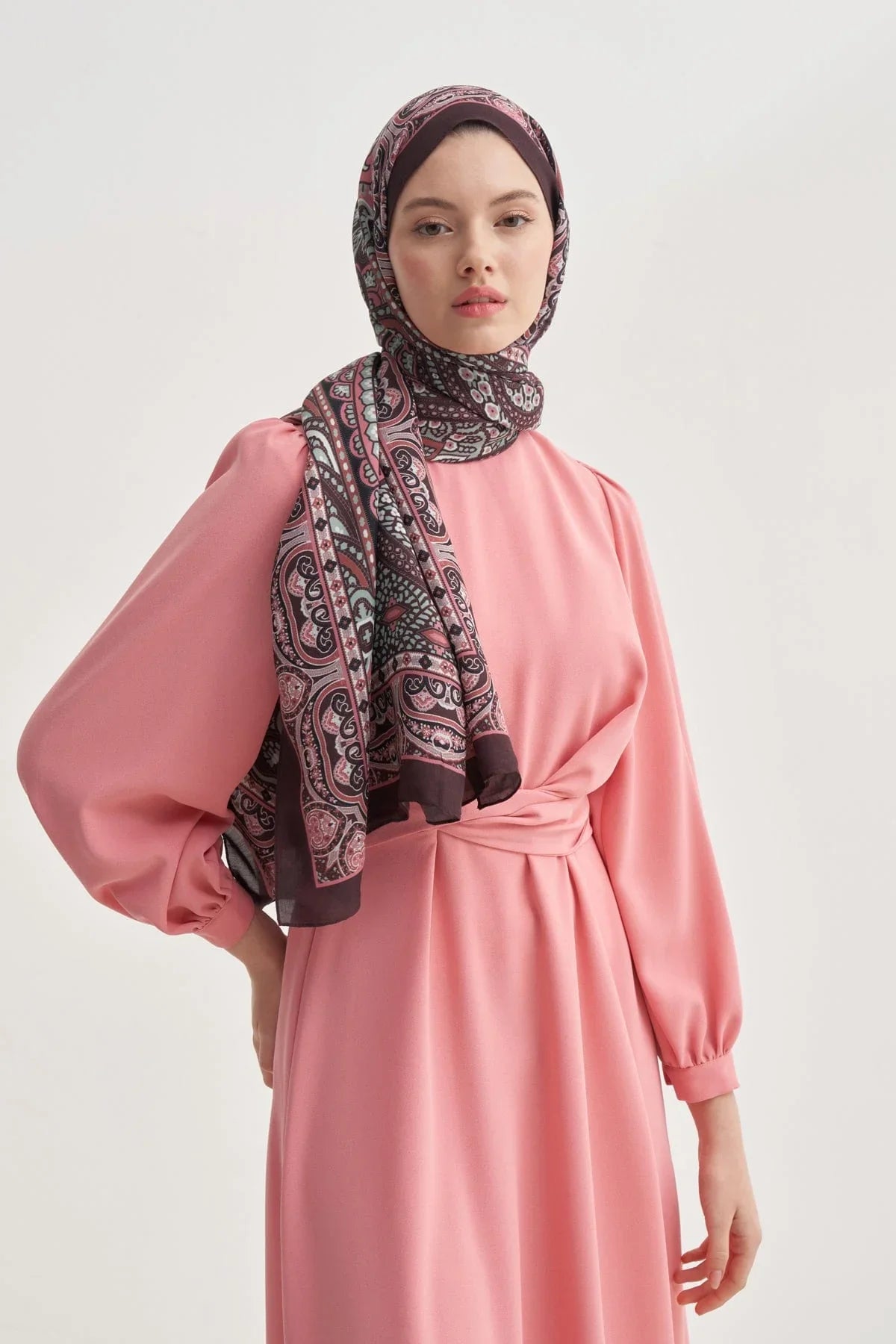 Olea Nilla Cotton Scarf Burgundy