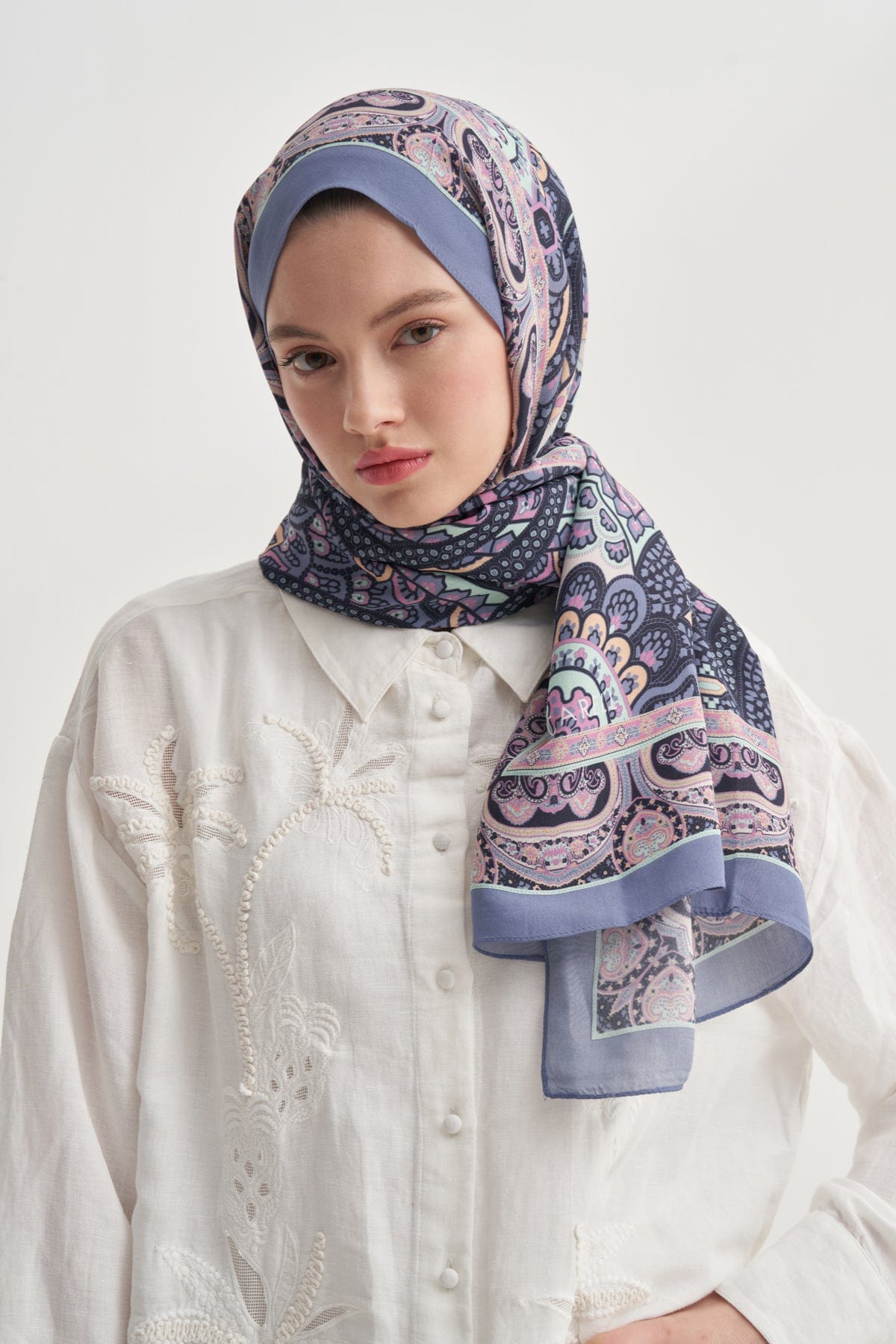 Olea Nilla Cotton Scarf Lilac