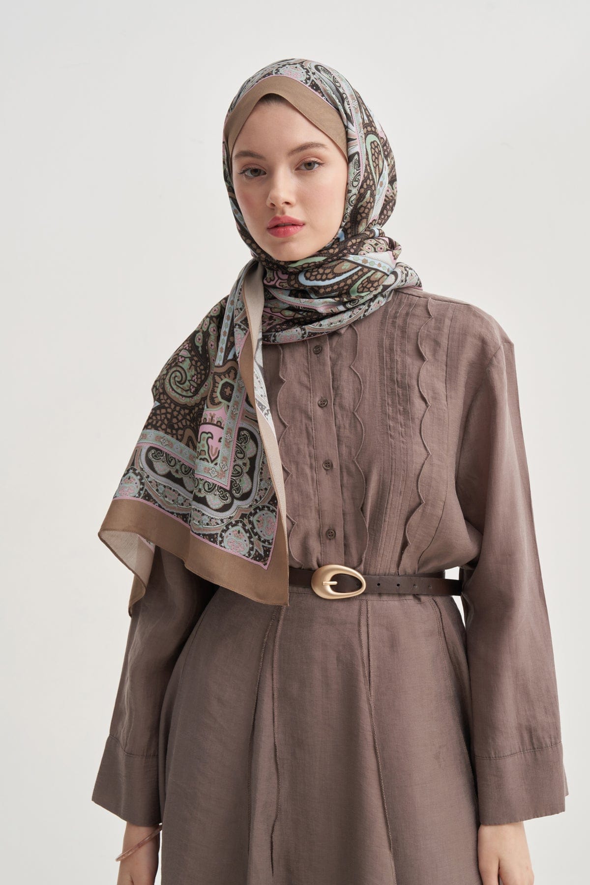 Olea Nilla Cotton Scarf Mink