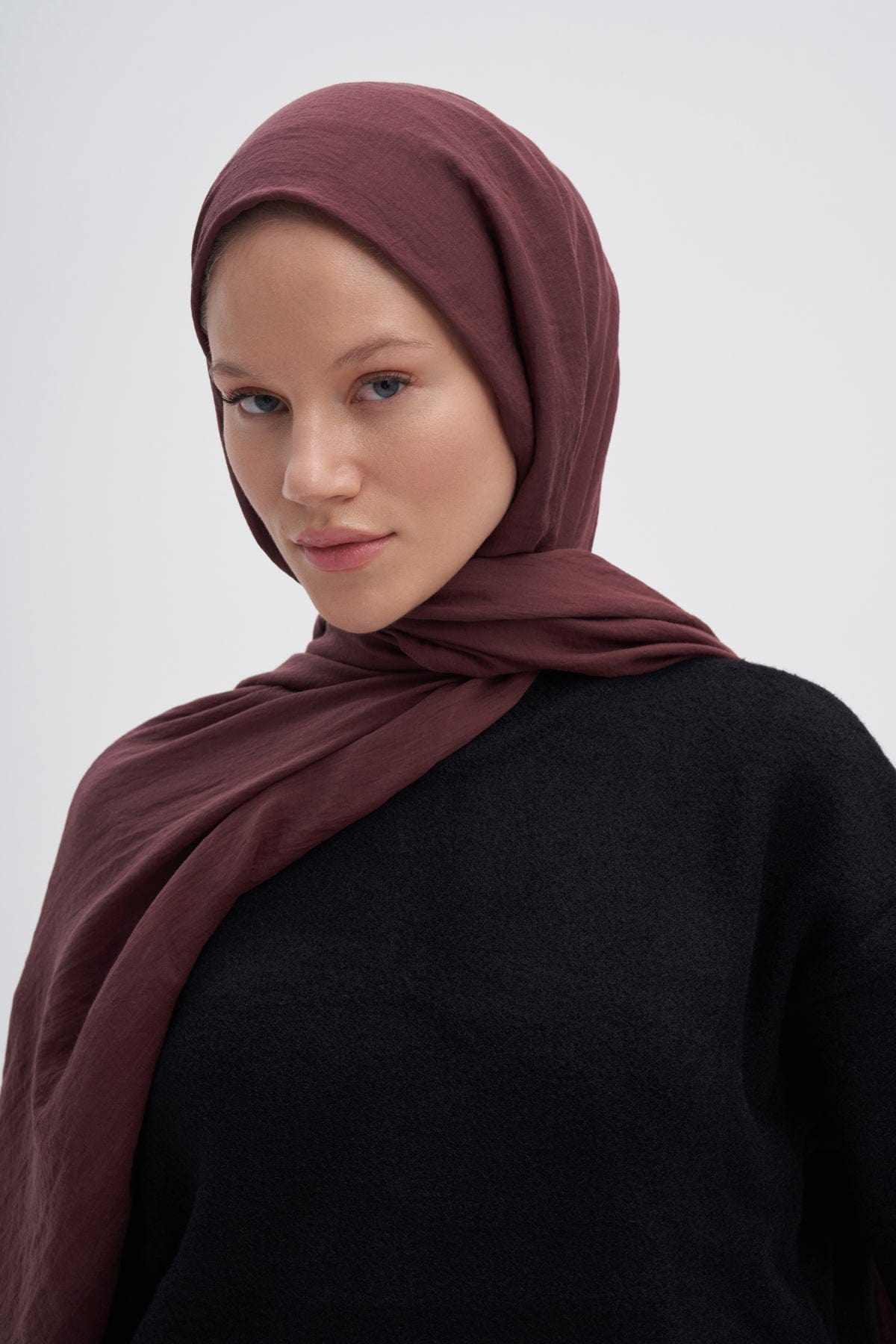 Organic Cotton Crinkle Scarf Auburn