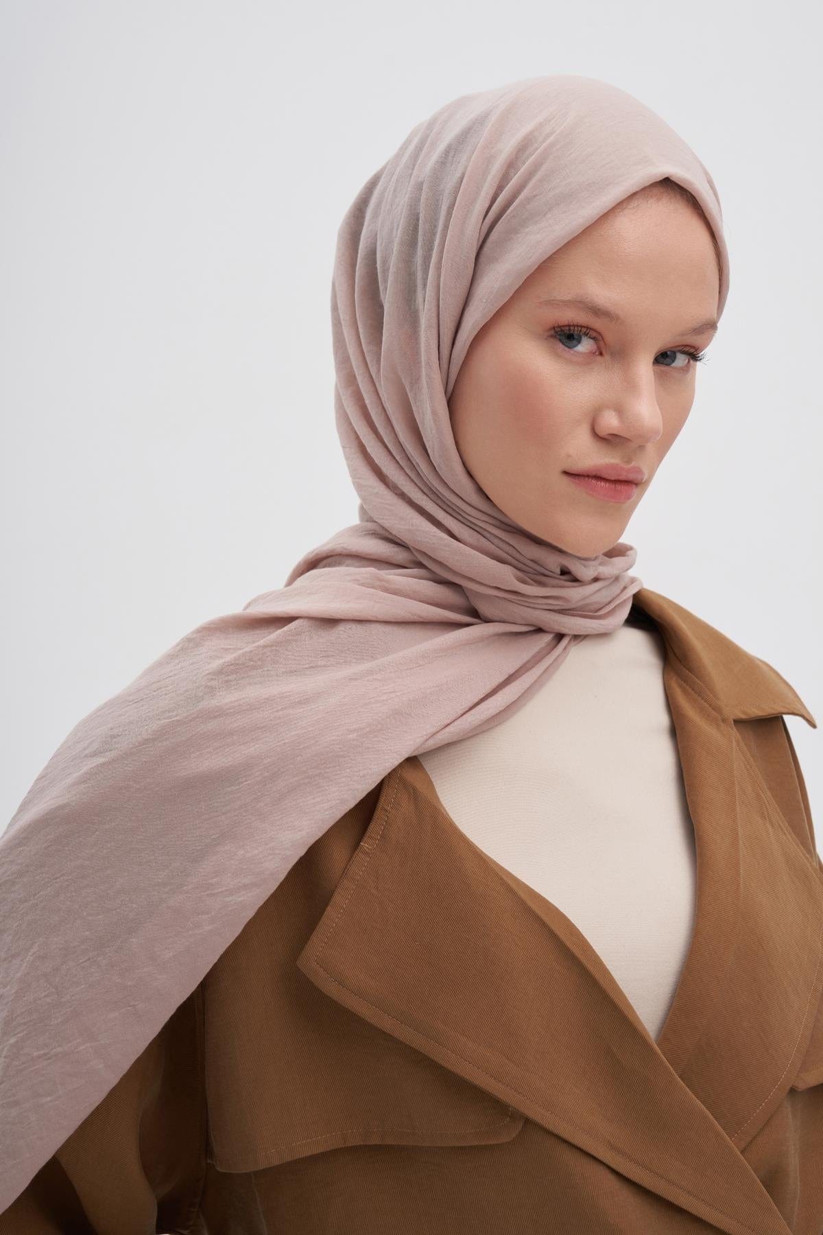 Organic Cotton Crinkle Scarf Cream