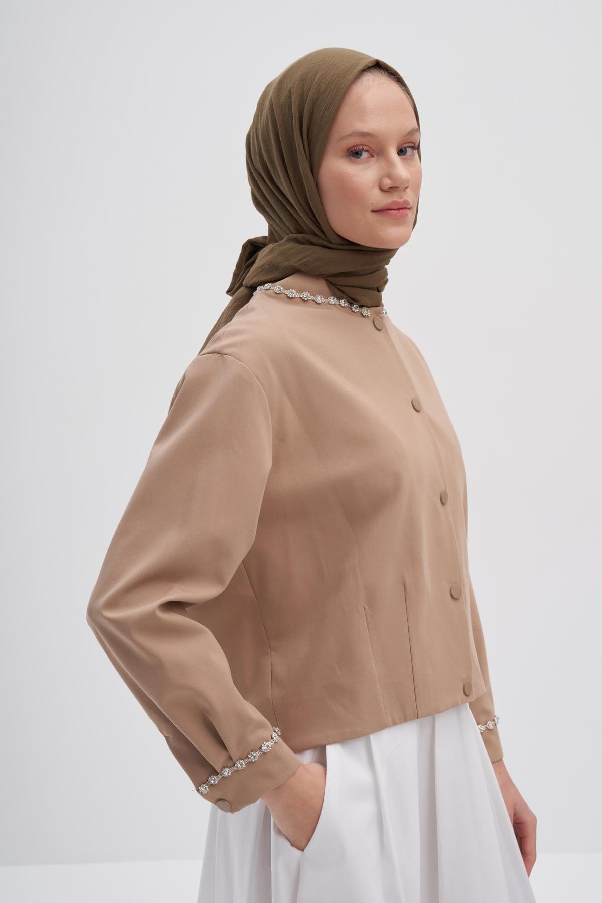 Organic Cotton Crinkle Scarf Hazel