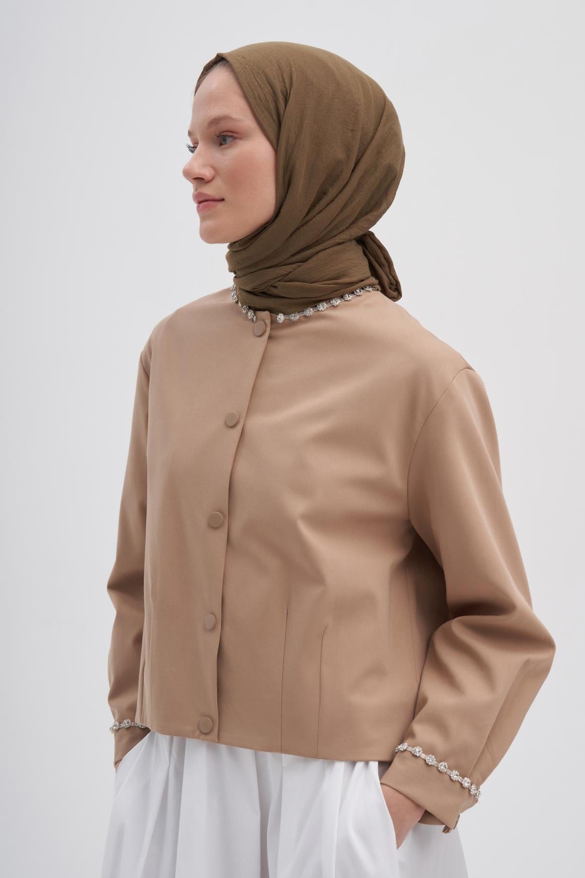 Organic Cotton Crinkle Scarf Hazel
