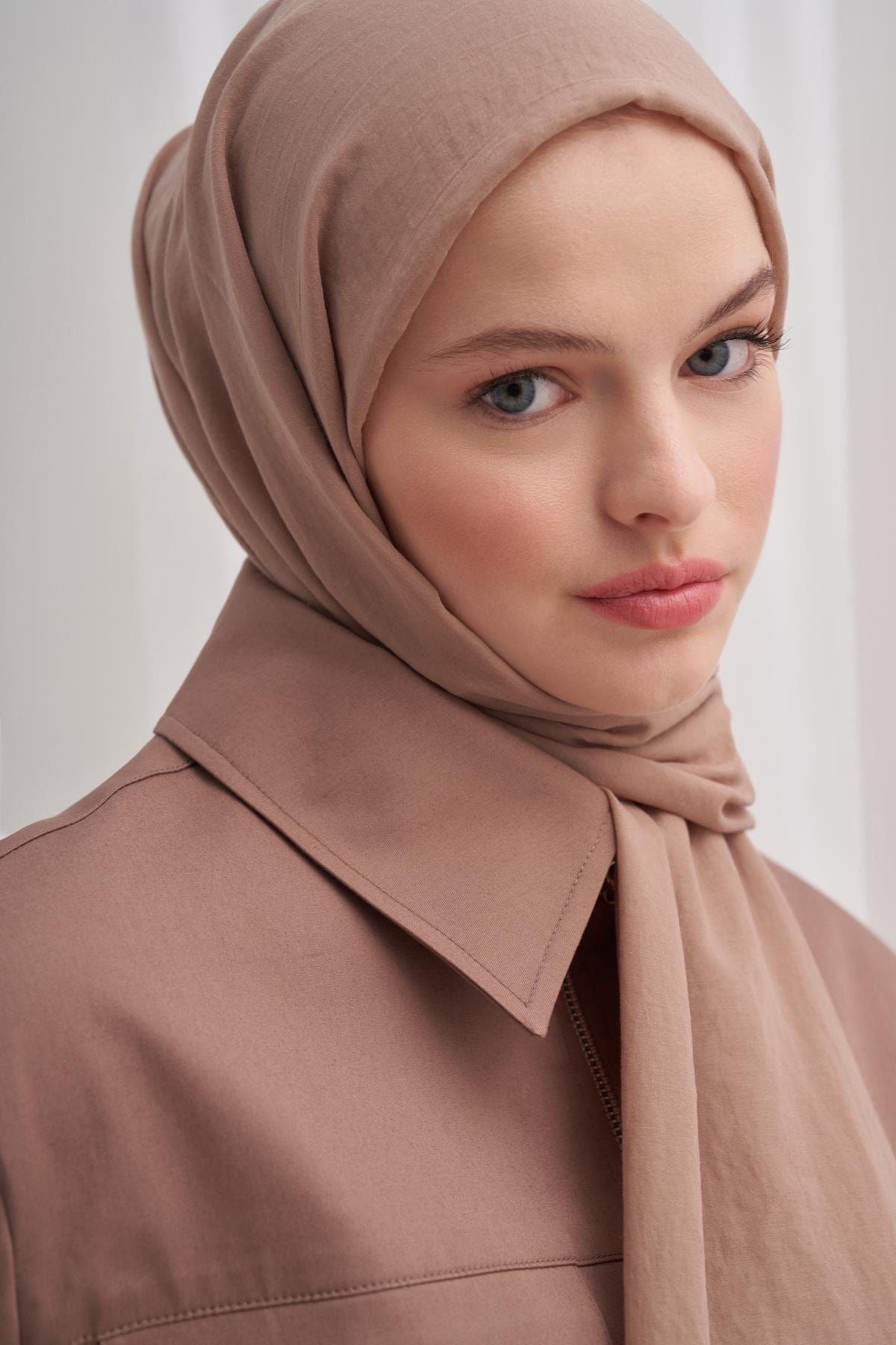 Organic Cotton Crinkle Scarf Mink