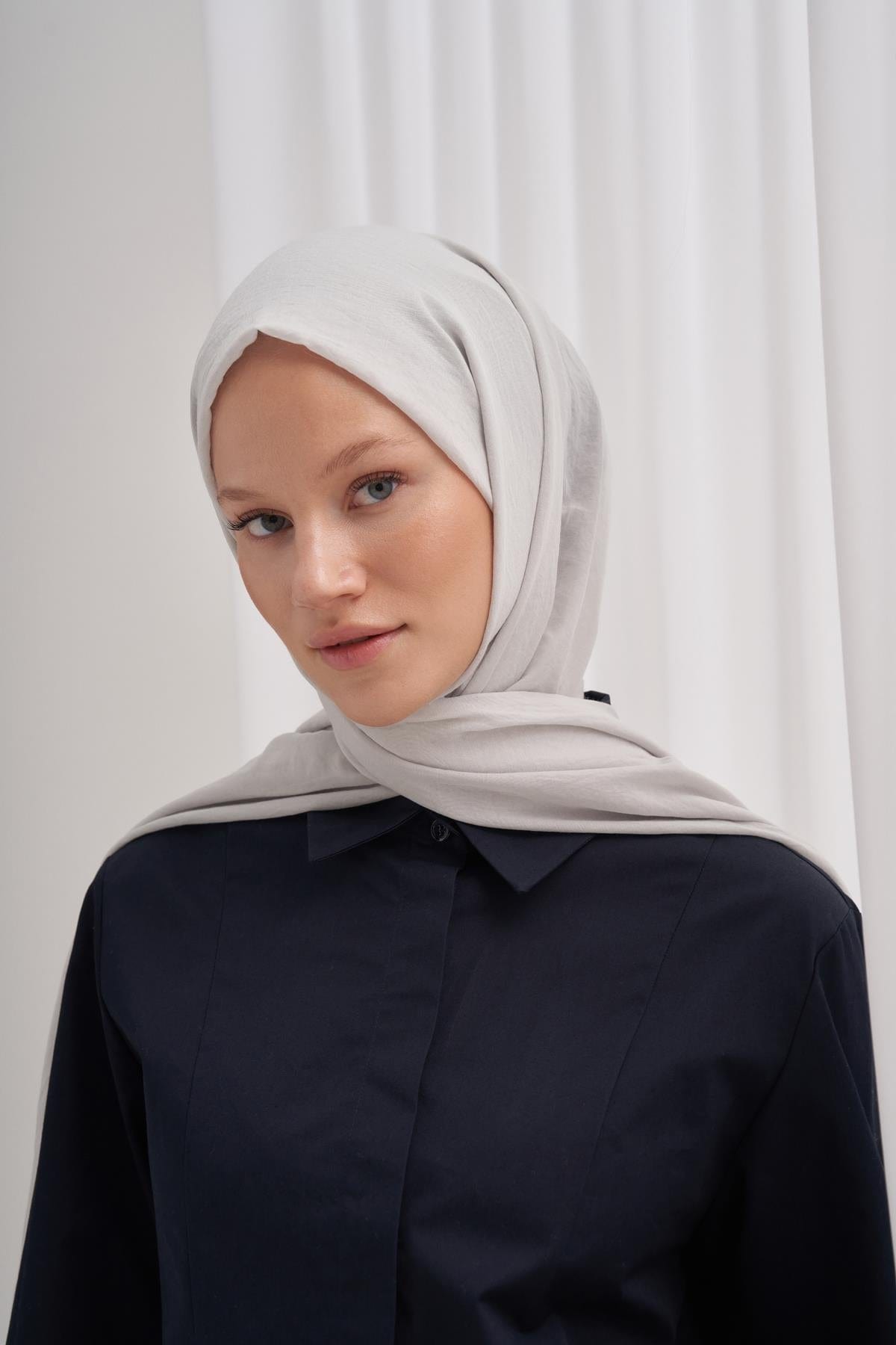 Organic Cotton Crinkle Scarf Stone