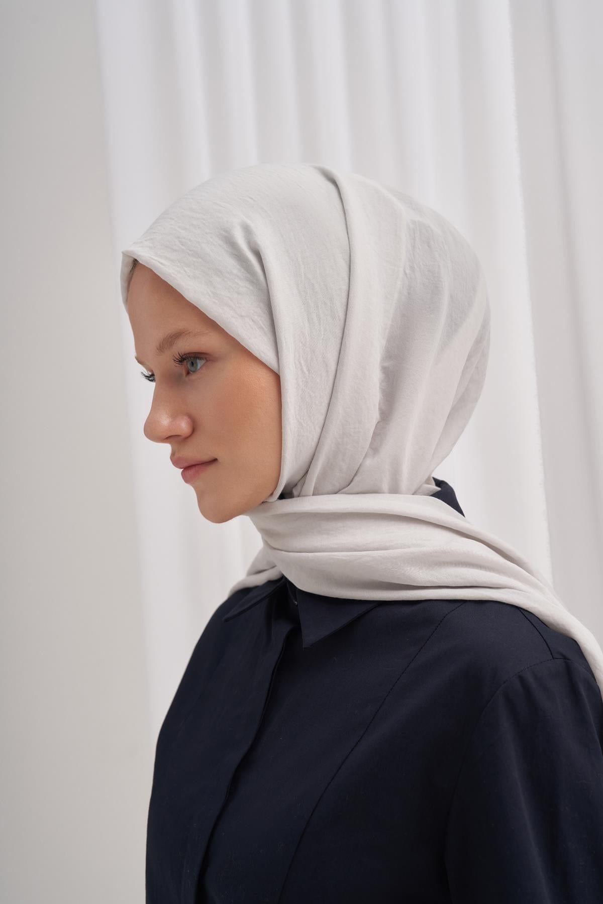 Organic Cotton Crinkle Scarf Stone