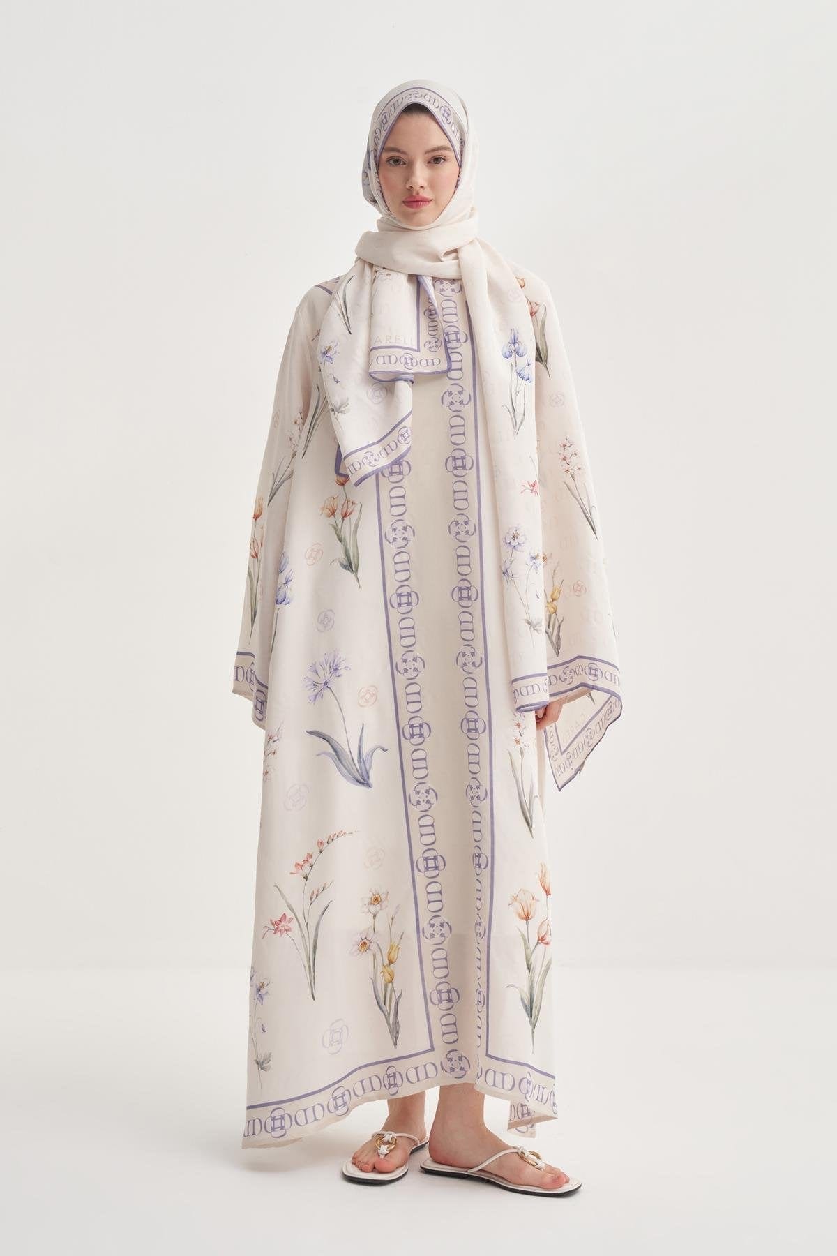 Palmara Viscose Abaya Ecru