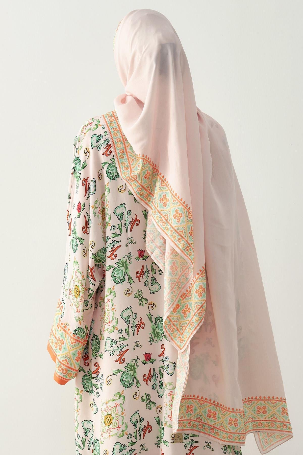 Pearl Monogram Viscose Scarf Powder Pink