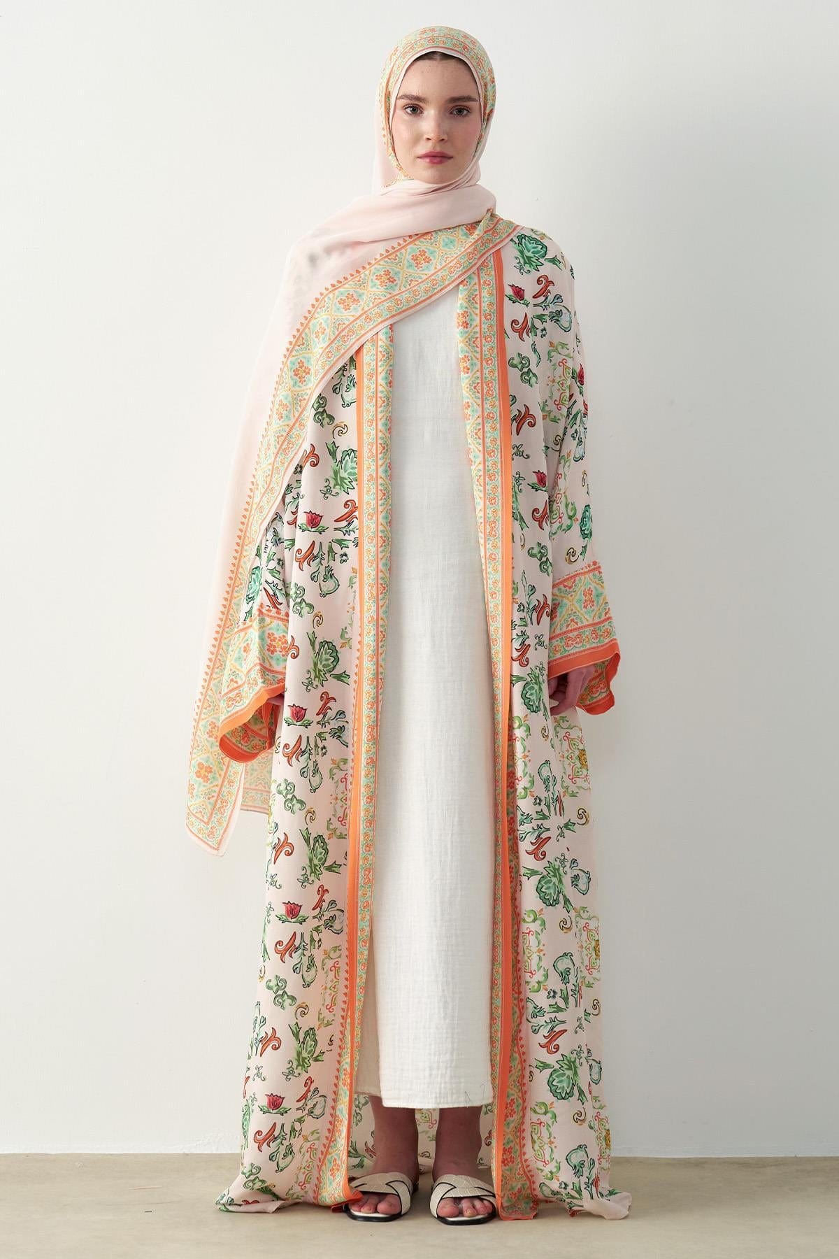 Pearl Viscose Abaya Powder Pink