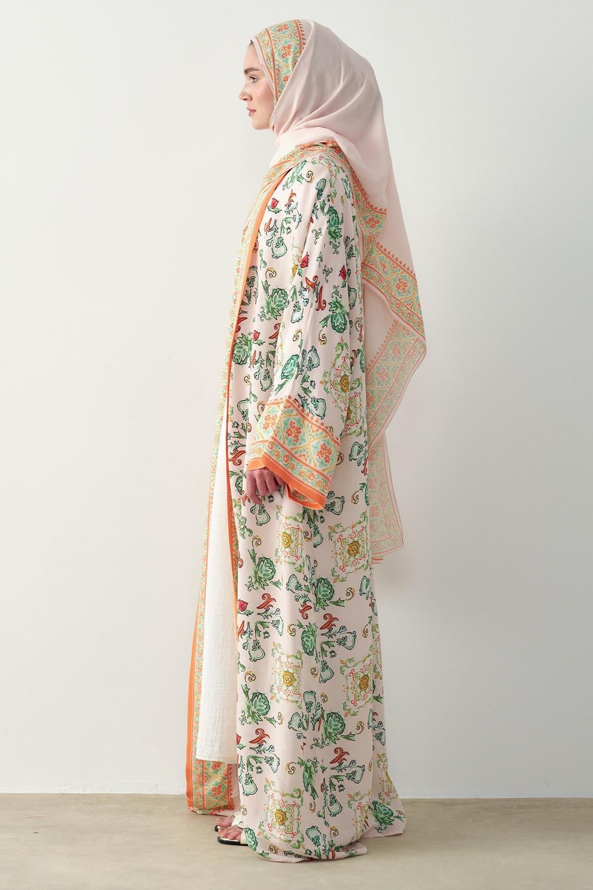Pearl Viscose Abaya Powder Pink