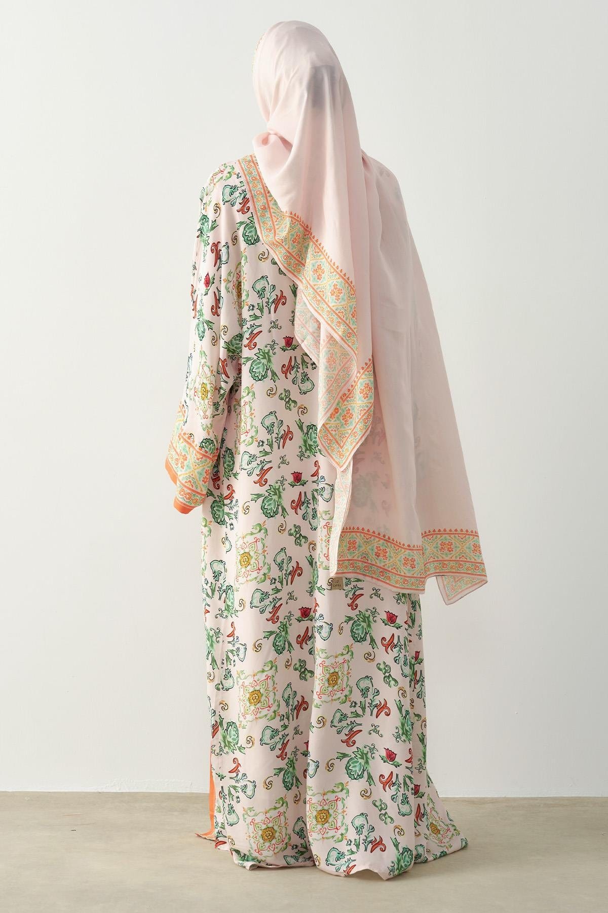 Pearl Viscose Abaya Powder Pink