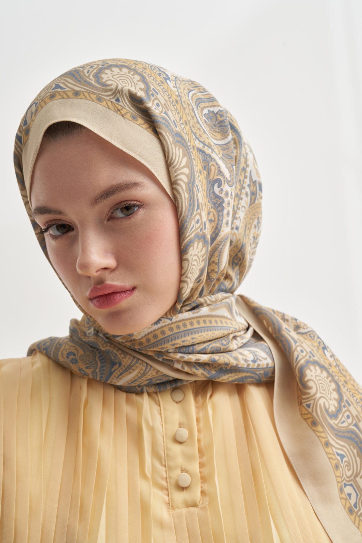 Ravena Nilla Cotton Scarf Lemon