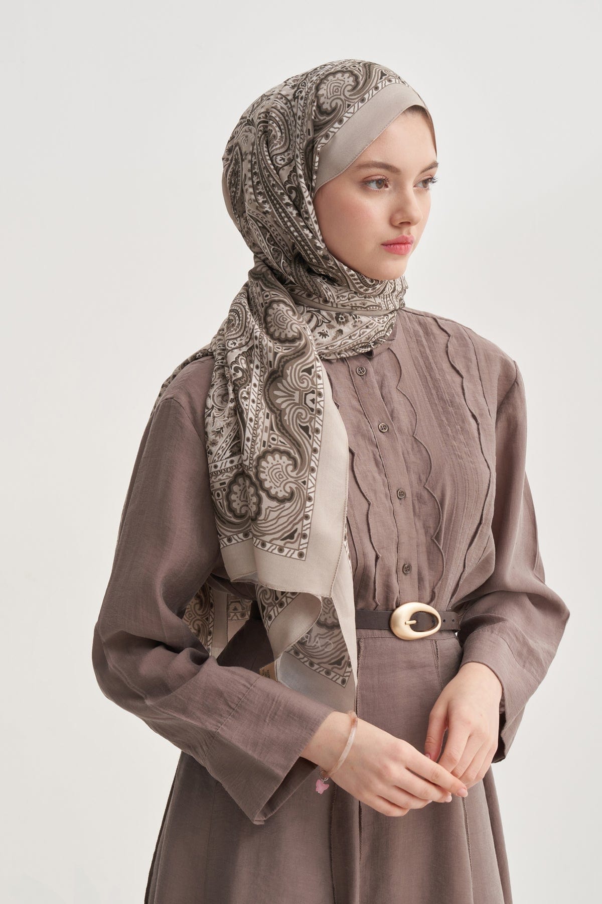 Ravena Nilla Cotton Scarf Sand Beige