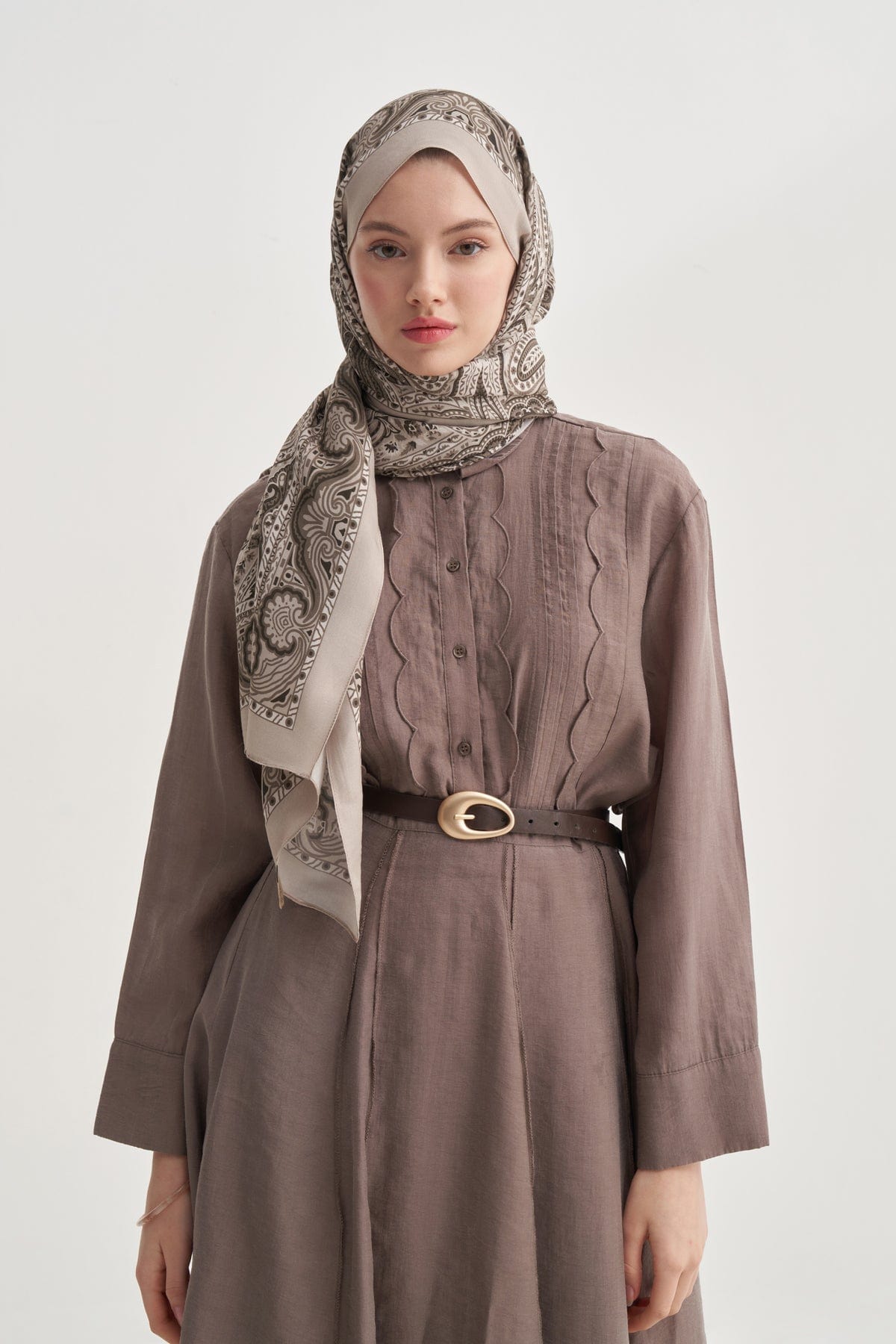 Ravena Nilla Cotton Scarf Sand Beige