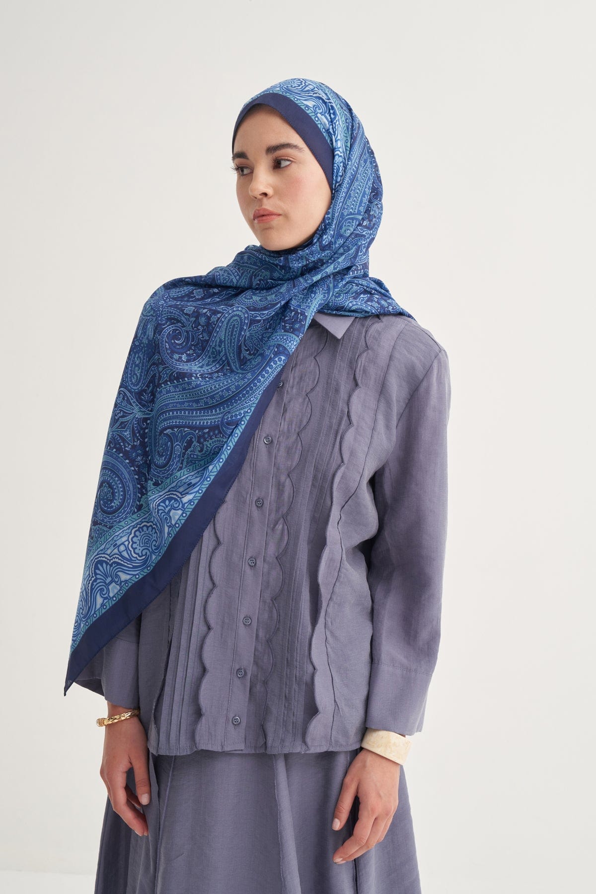Ravena Nilla Cotton Scarf Sky Blue