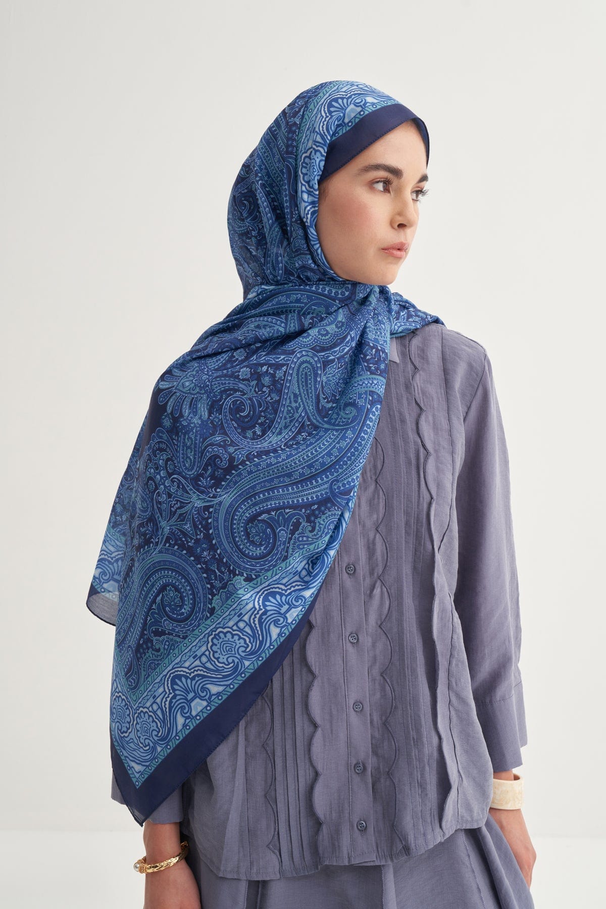 Ravena Nilla Cotton Scarf Sky Blue