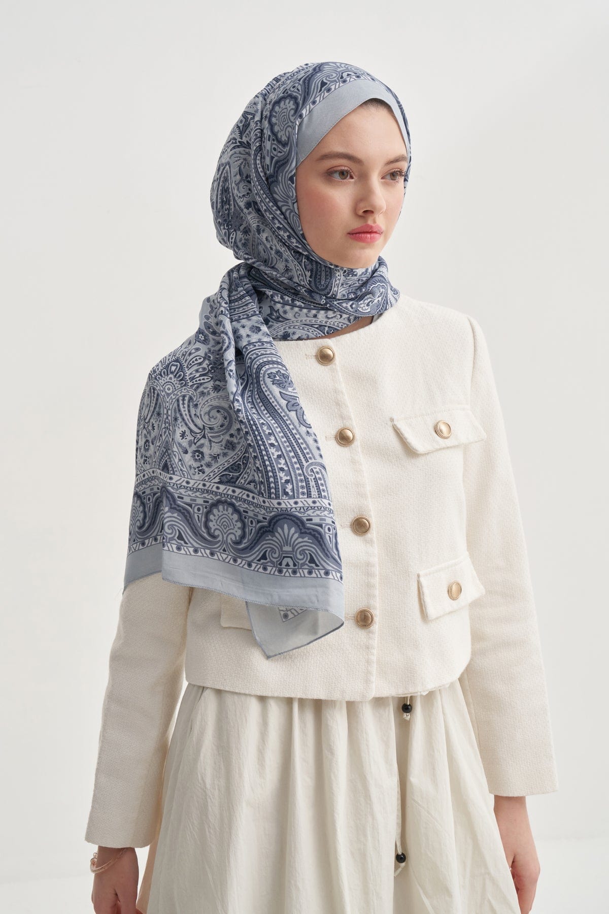 Ravena Nilla Cotton Scarf Soft Blue