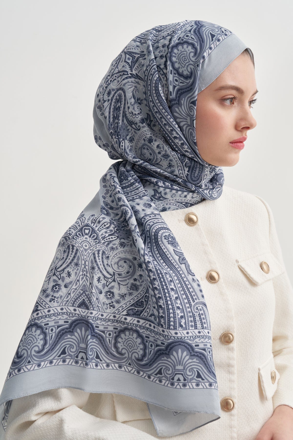Ravena Nilla Cotton Scarf Soft Blue