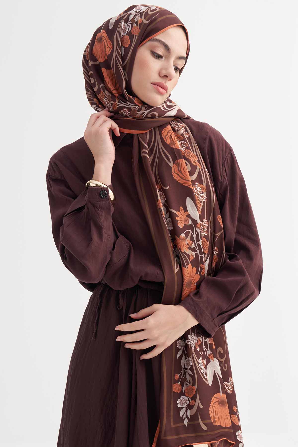 Rose Incira Viscose Scarf Burgundy