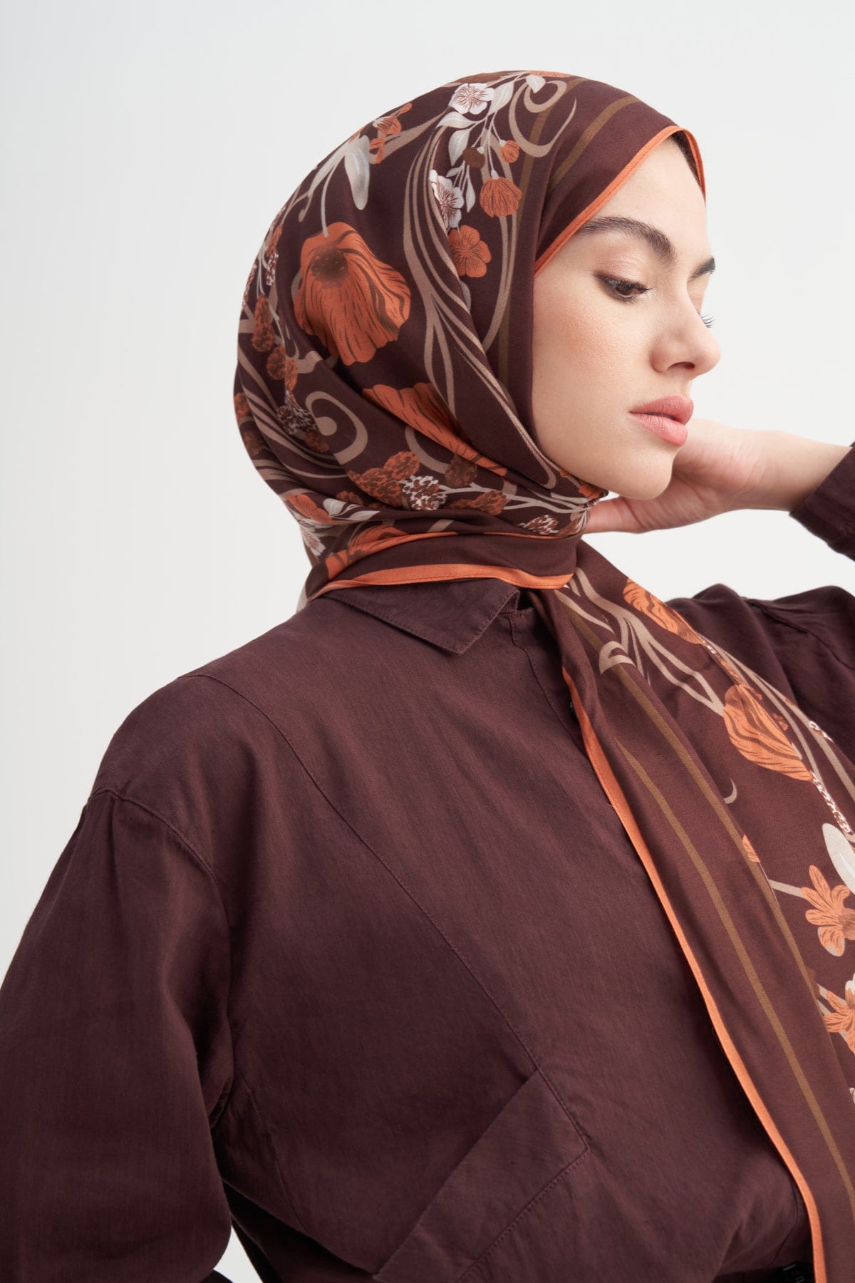 Rose Incira Viscose Scarf Burgundy