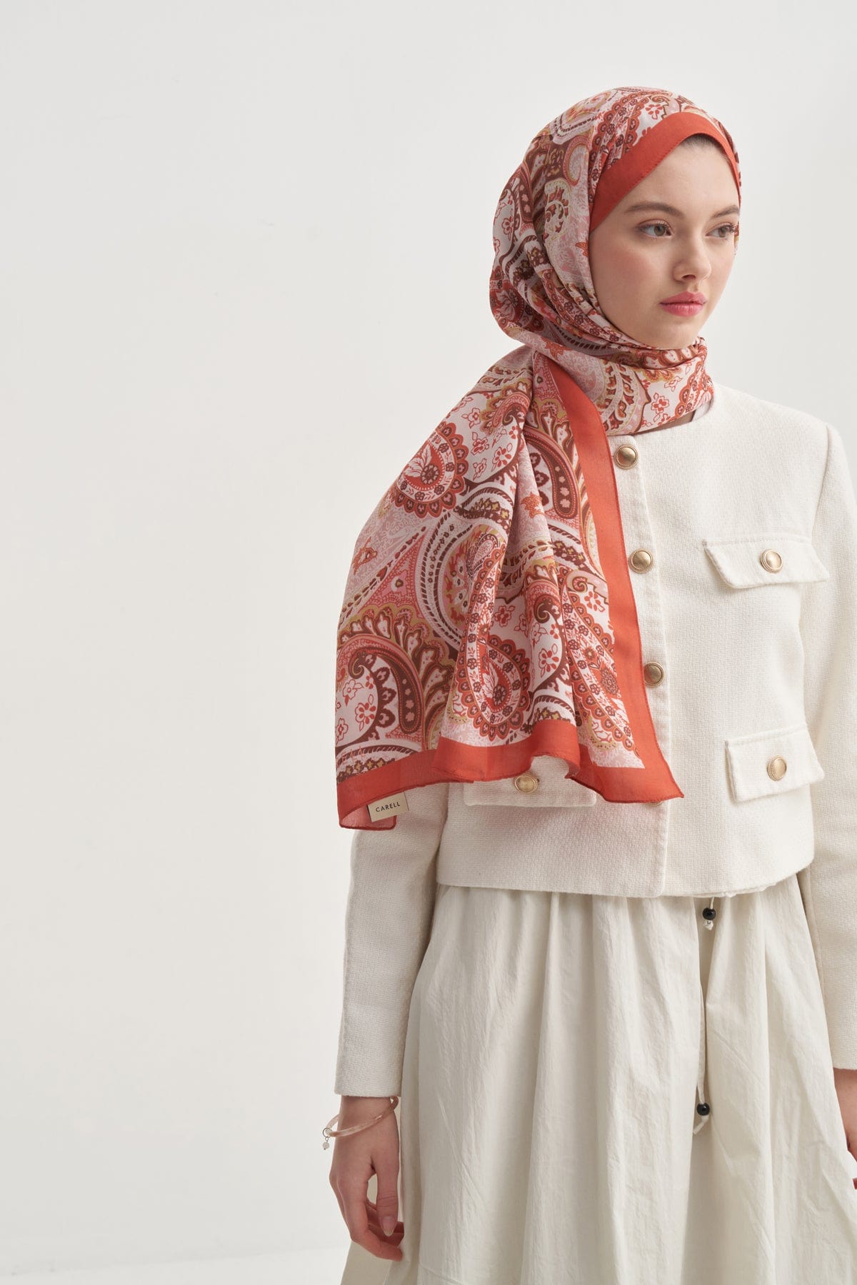 Rosella Nilla Cotton Scarf Coral