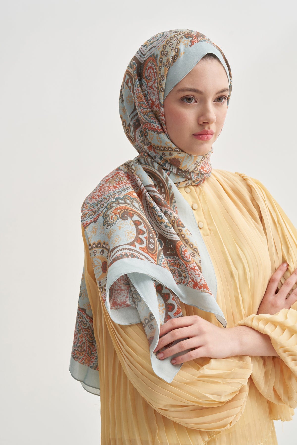 Rosella Nilla Cotton Scarf Soft Blue