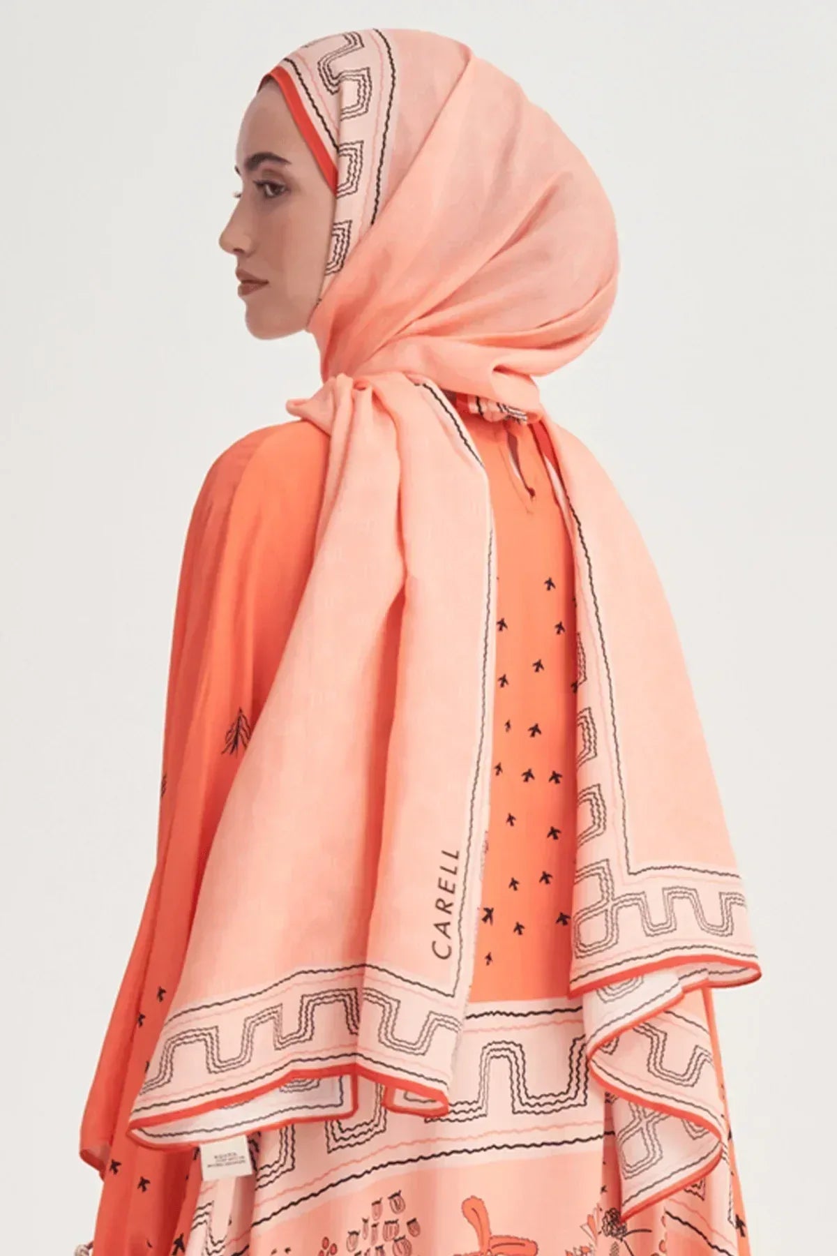 rosmina-monogram-viscose-scarf-cream-4496 - Carell Hijab