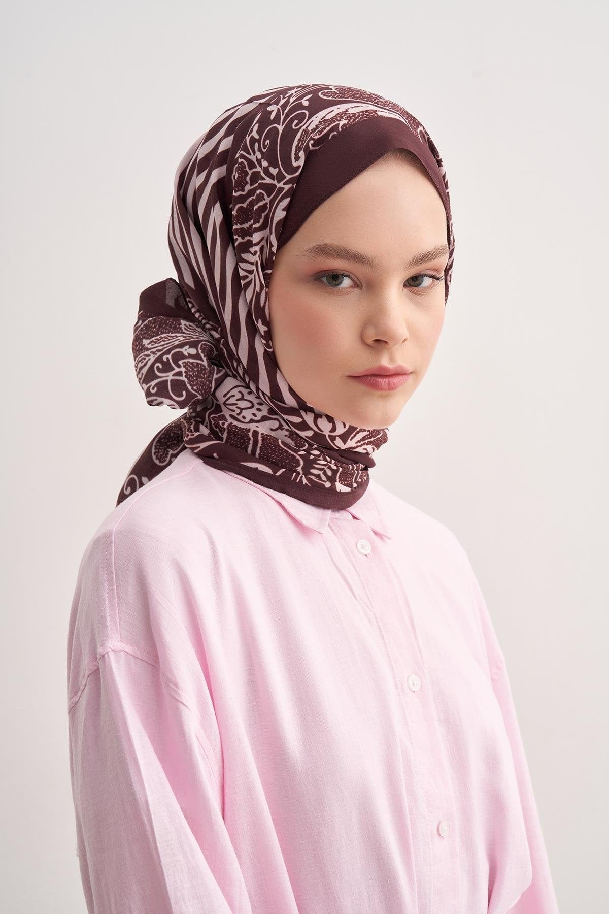 Sahra Vela Viscose Scarf Burgundy