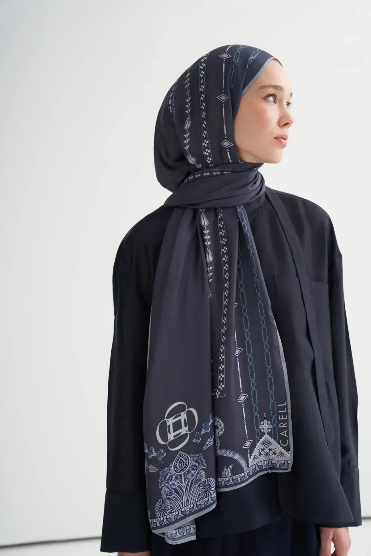 saphira-incira-viscose-scarf-blue-5071 - Carell Hijab