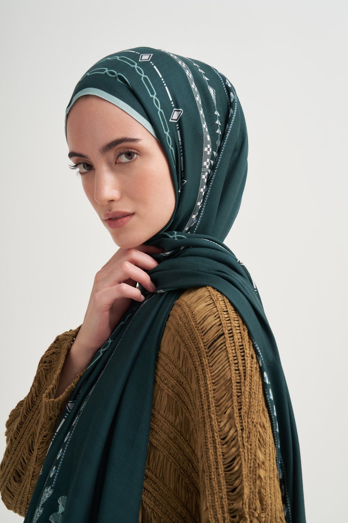 Saphira Incira Viscose Scarf Emerald