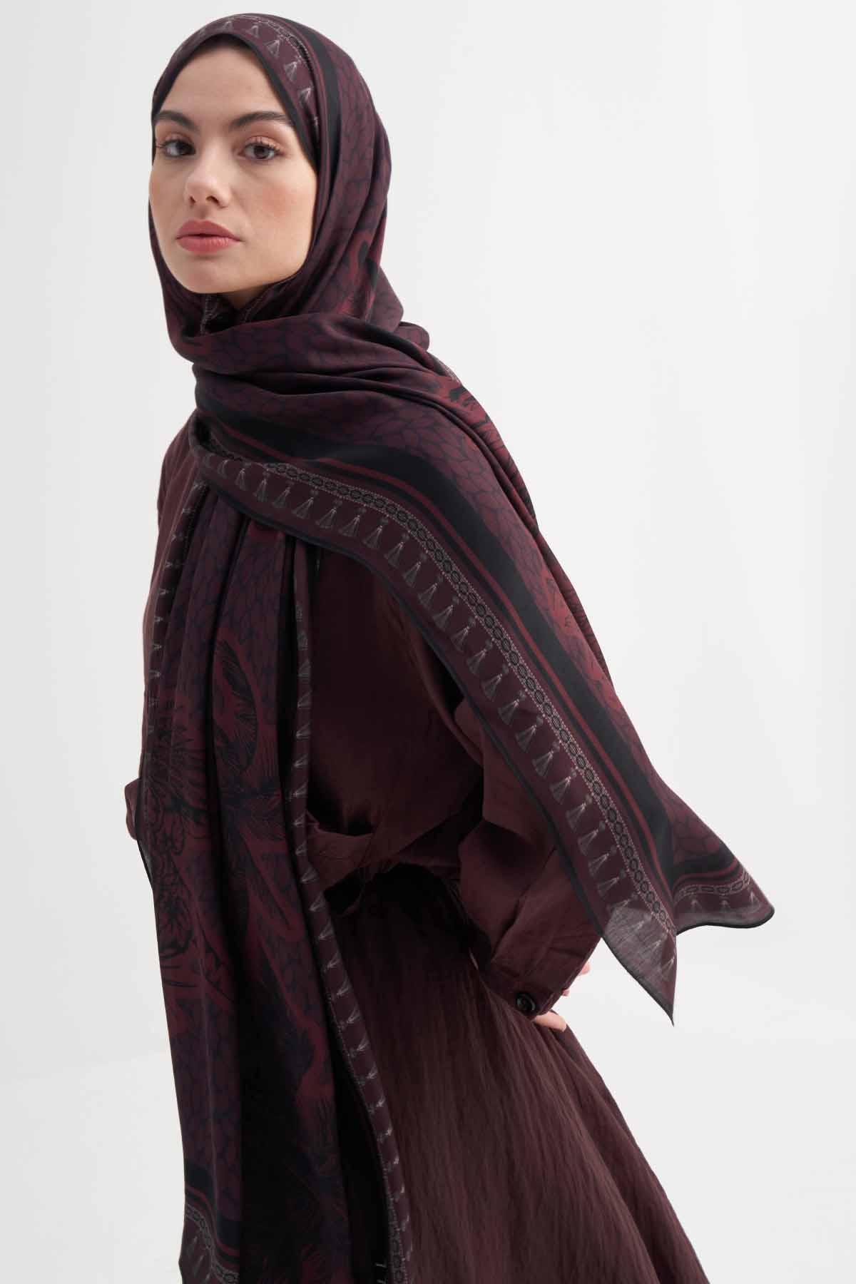 sera-incira-viscose-scarf-burgundy-4593 - Carell Hijab